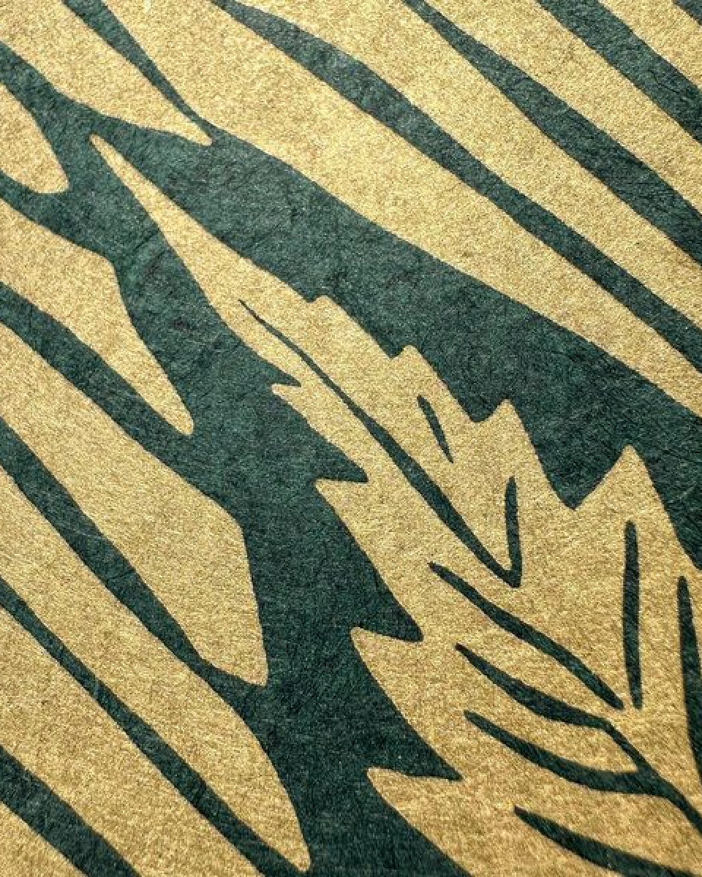 Veskor Cassiopeia CANNABIS BLATT Marihuana Pflanzen Linoldruck – Ansicht 2