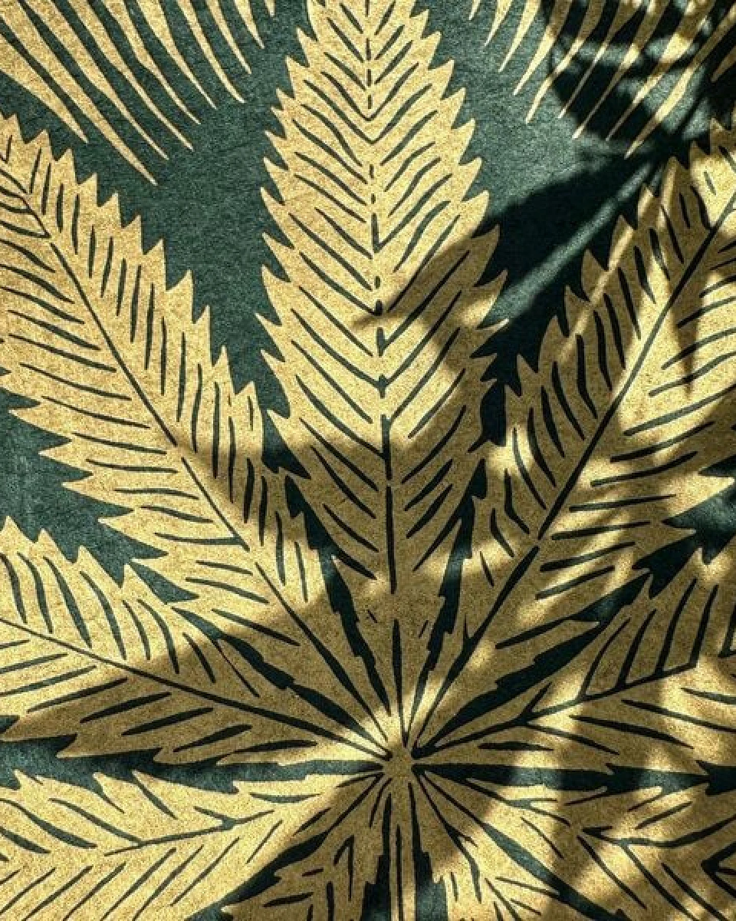 Veskor Cassiopeia CANNABIS BLATT Marihuana Pflanzen Linoldruck – Ansicht 4