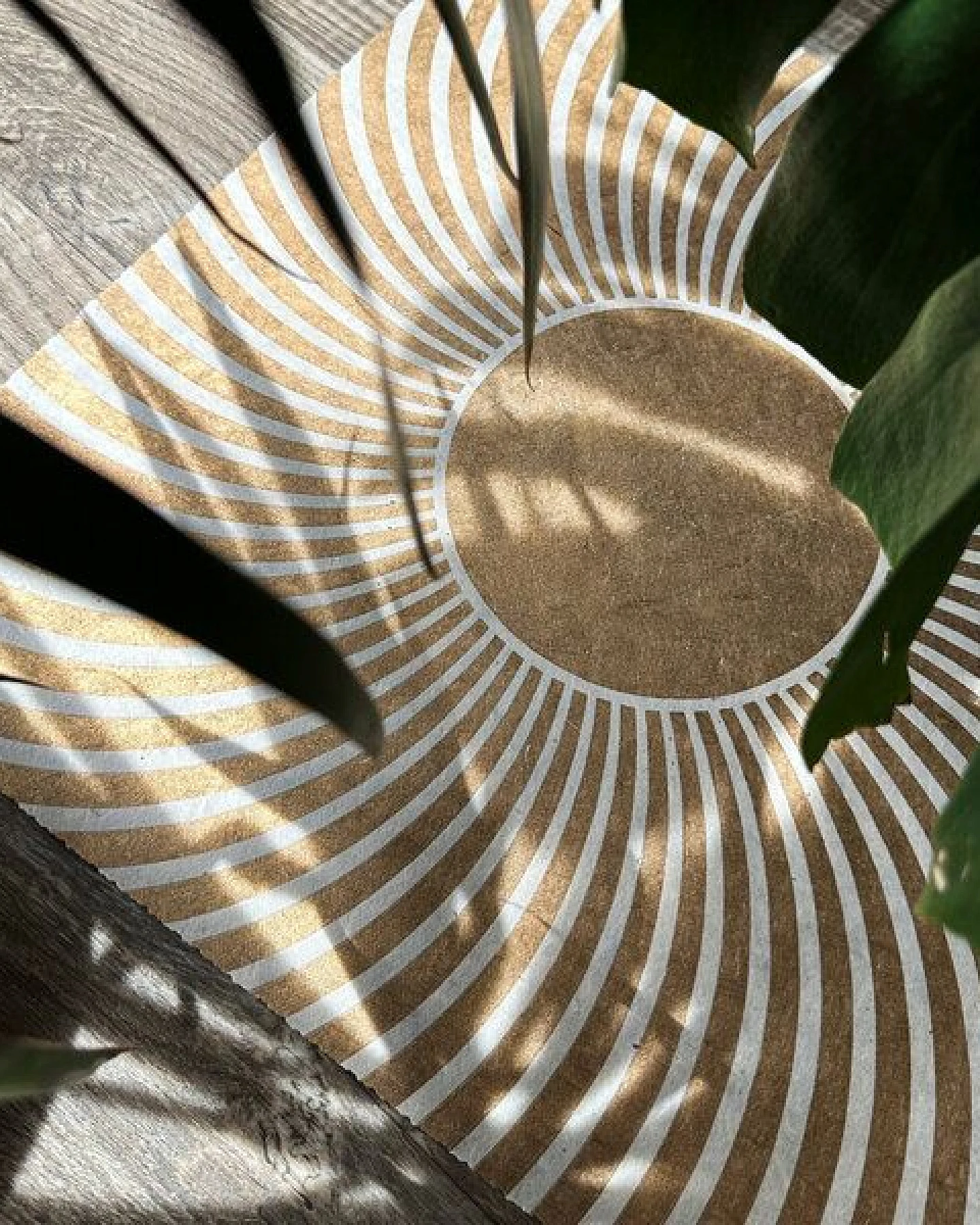 Veskor Cassiopeia PSYCHEDELIC SUN Op-Art Linoldruck – Ansicht 2