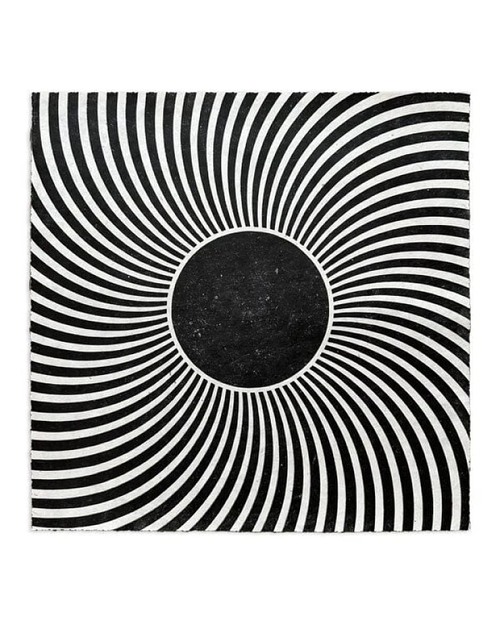 Veskor Cassiopeia PSYCHEDELIC SUN Op-Art Linoldruck