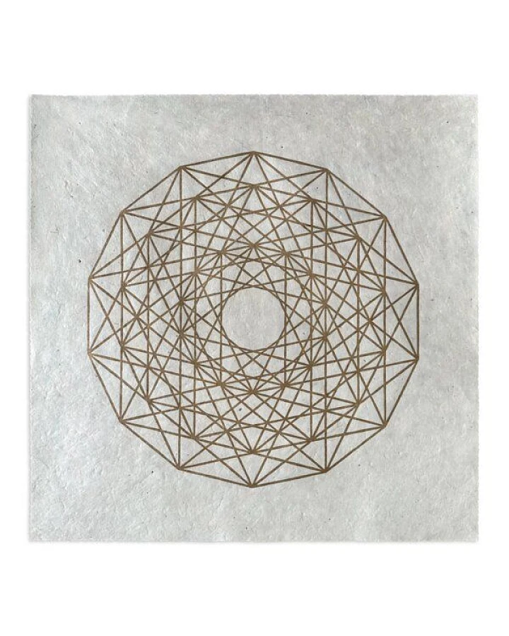 Veskor Cassiopeia PENTELLATED 6-SIMPLEX Heilige Geometrie Linoldruck