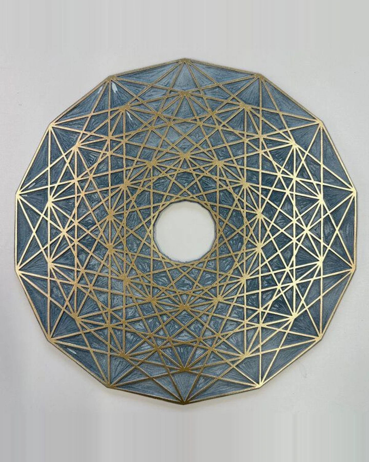 Veskor Cassiopeia PENTELLATED 6-SIMPLEX Heilige Geometrie Linoldruck – Ansicht 3