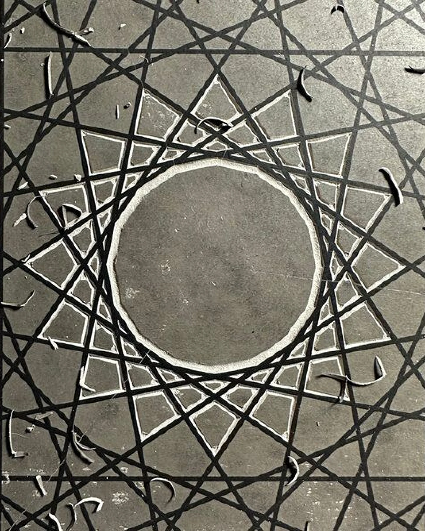 Veskor Cassiopeia PENTELLATED 6-SIMPLEX Heilige Geometrie Linoldruck – Ansicht 4