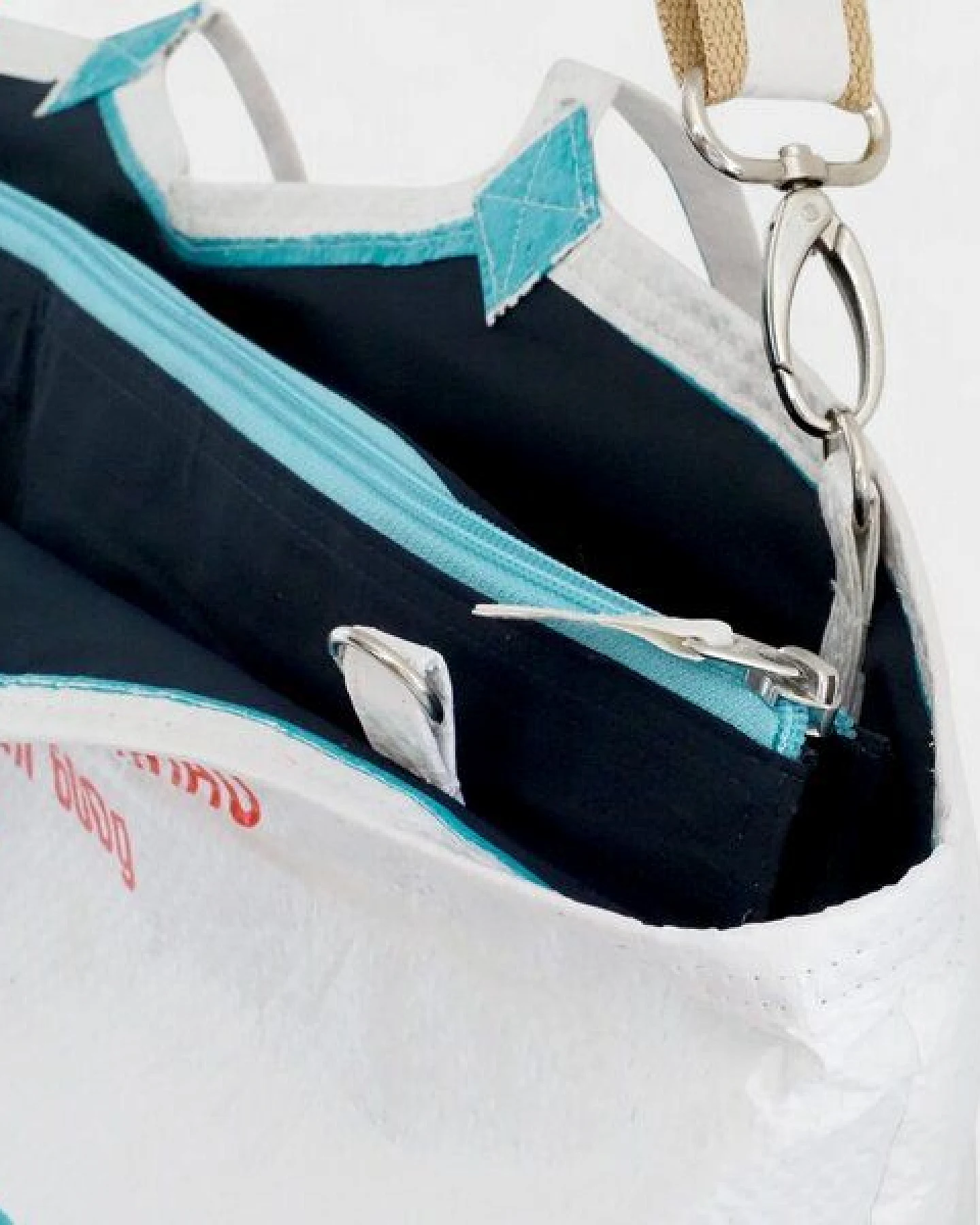REFISHED fair fashion Tasche 'SOULMATE ZIP' Limitierte Edition! - upcycelte Fischfuttersäcke – Ansicht 3
