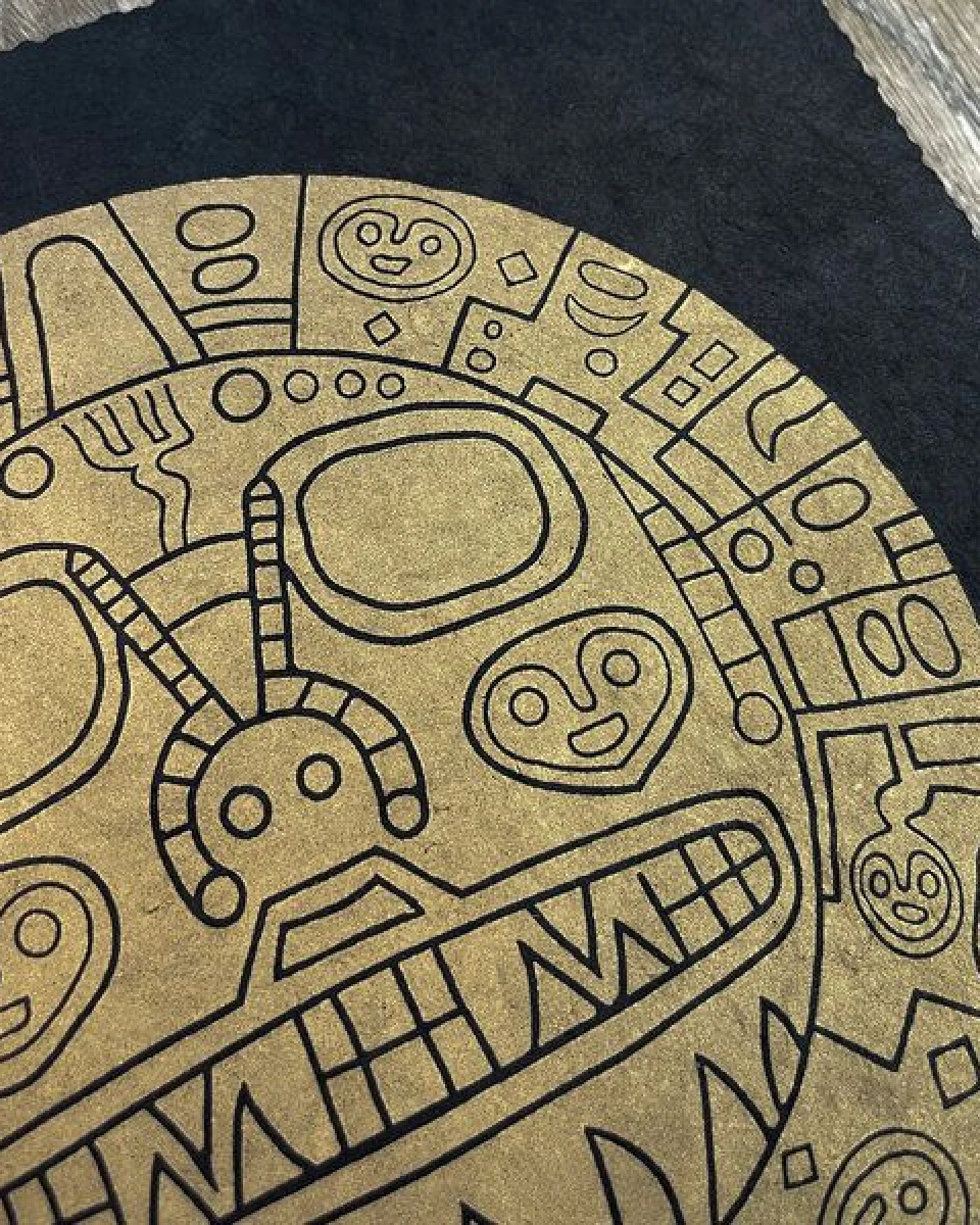 Veskor Cassiopeia TIKI VIRACOCHA Heilige Geometrie Linoldruck – Ansicht 2