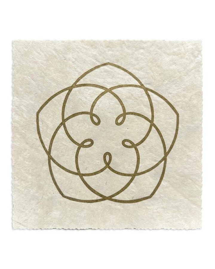 Veskor Cassiopeia VENUS FLOWER Heilige Geometrie Linoldruck