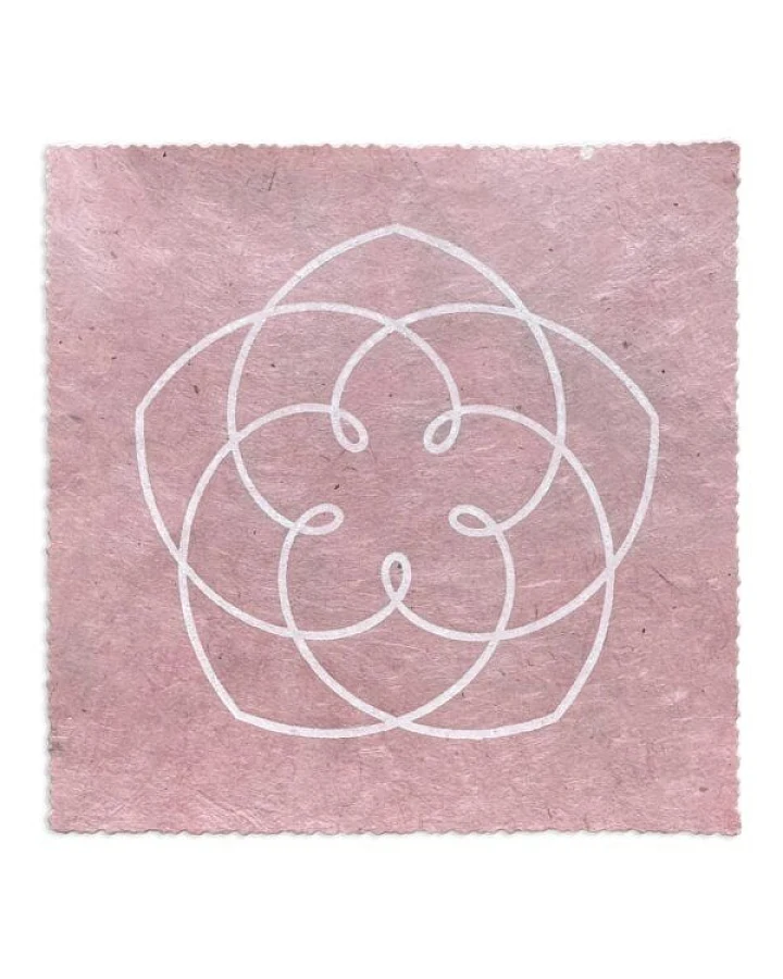 Veskor Cassiopeia VENUS FLOWER Heilige Geometrie Linoldruck