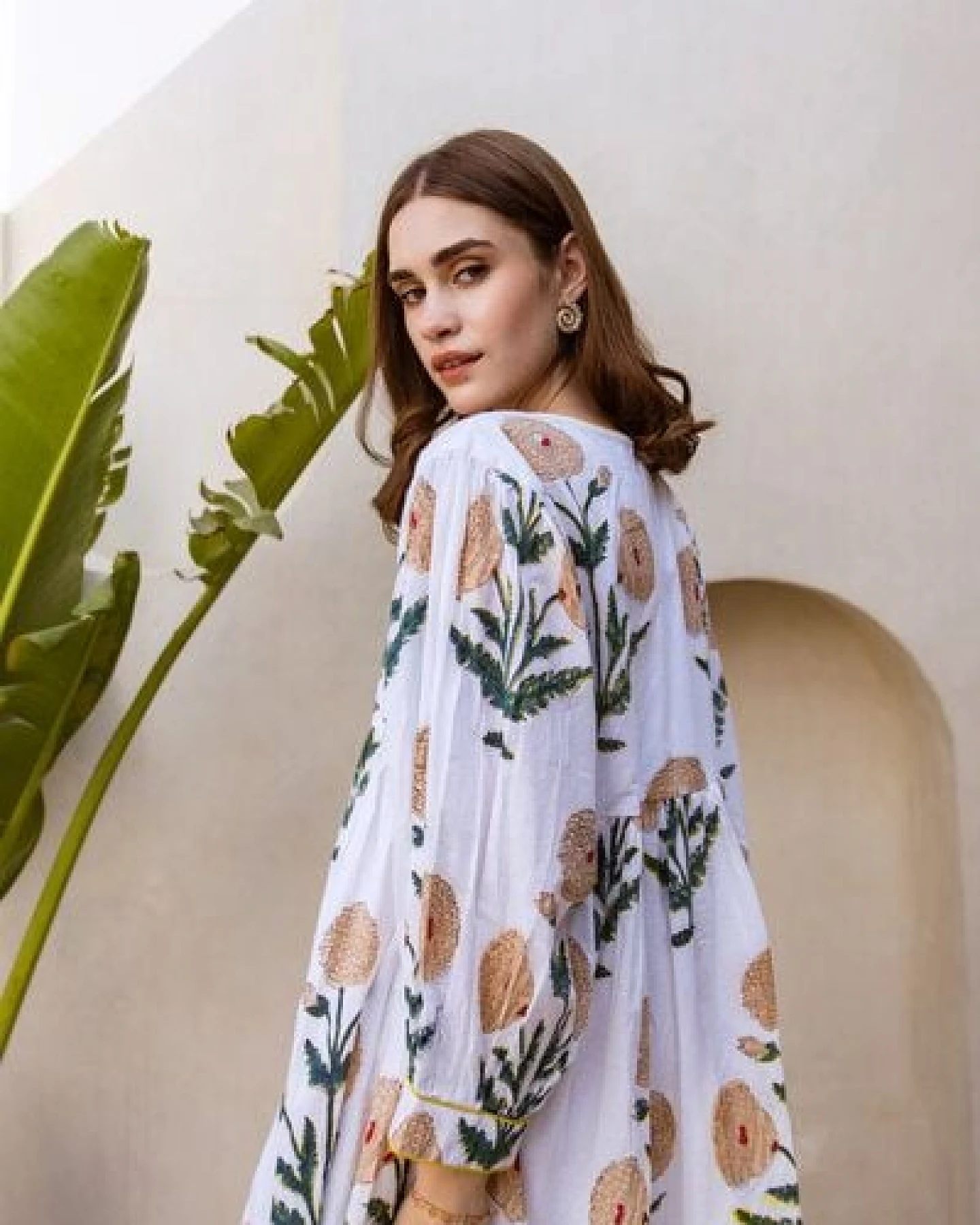 Haus of Namaste Ballonkleid kurz aus Bio-Baumwolle „Marigold Kurzkleid“ , handbedruckt mit veganen Farben – Ansicht 3