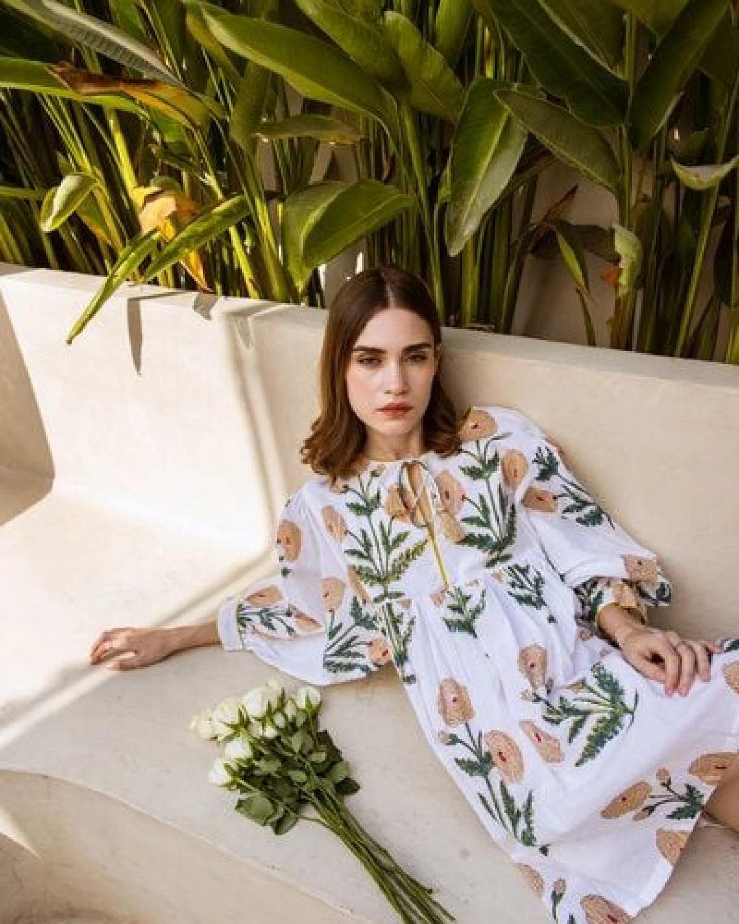 Haus of Namaste Ballonkleid kurz aus Bio-Baumwolle „Marigold Kurzkleid“ , handbedruckt mit veganen Farben – Ansicht 4