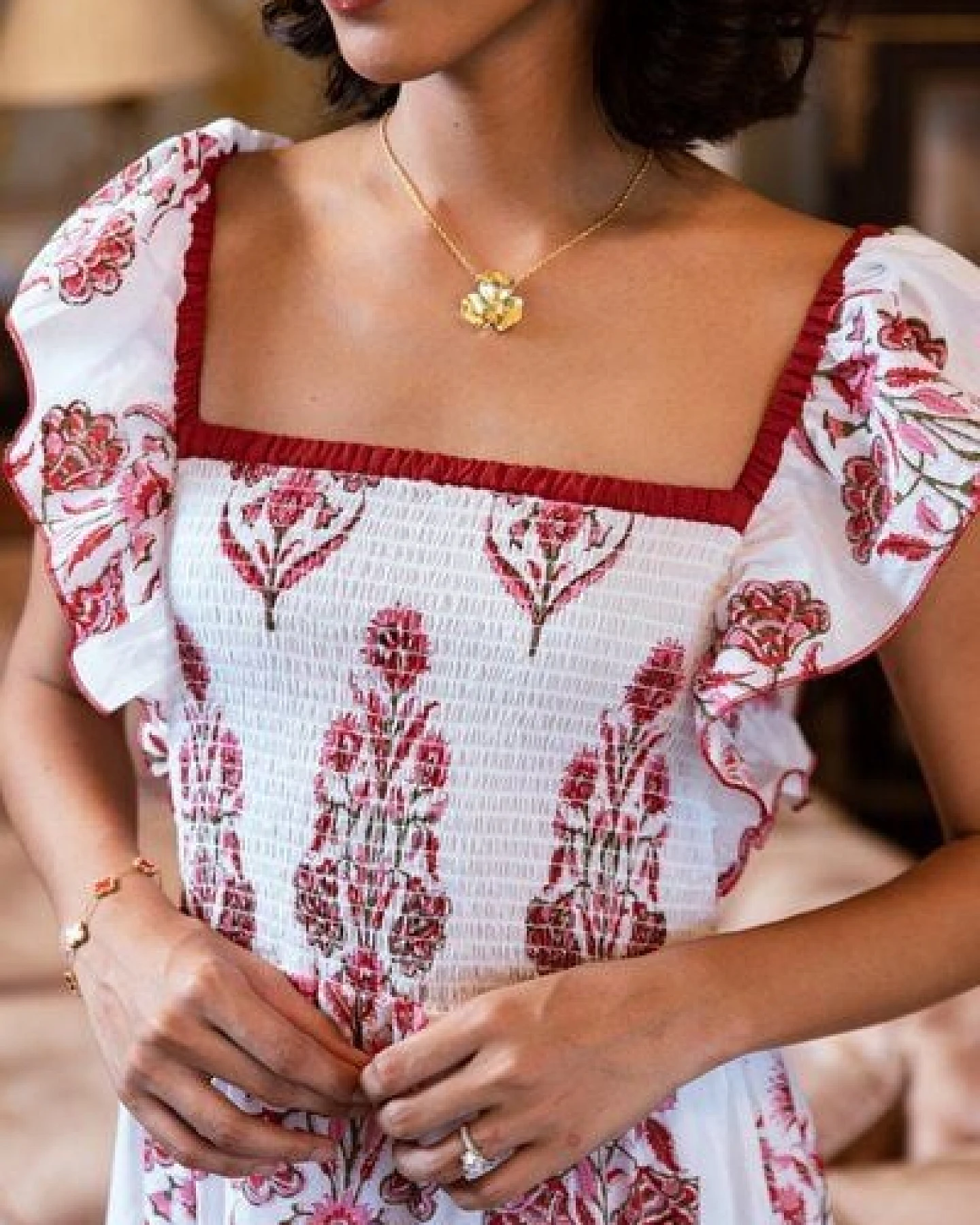 Haus of Namaste Midikleid aus Bio-Baumwolle – handbedruckt mit veganen Farben – Ansicht 3