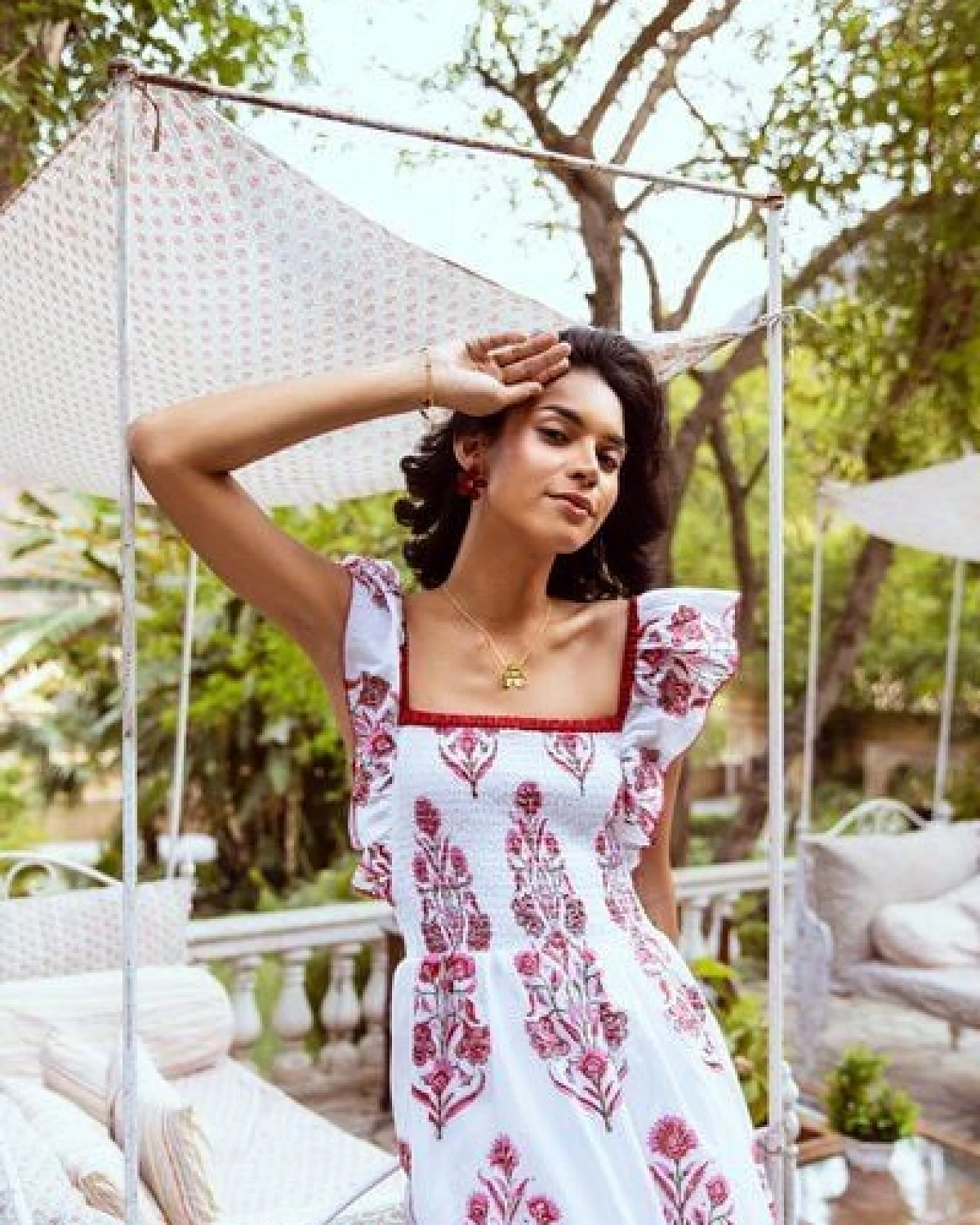Haus of Namaste Midikleid aus Bio-Baumwolle – handbedruckt mit veganen Farben – Ansicht 4