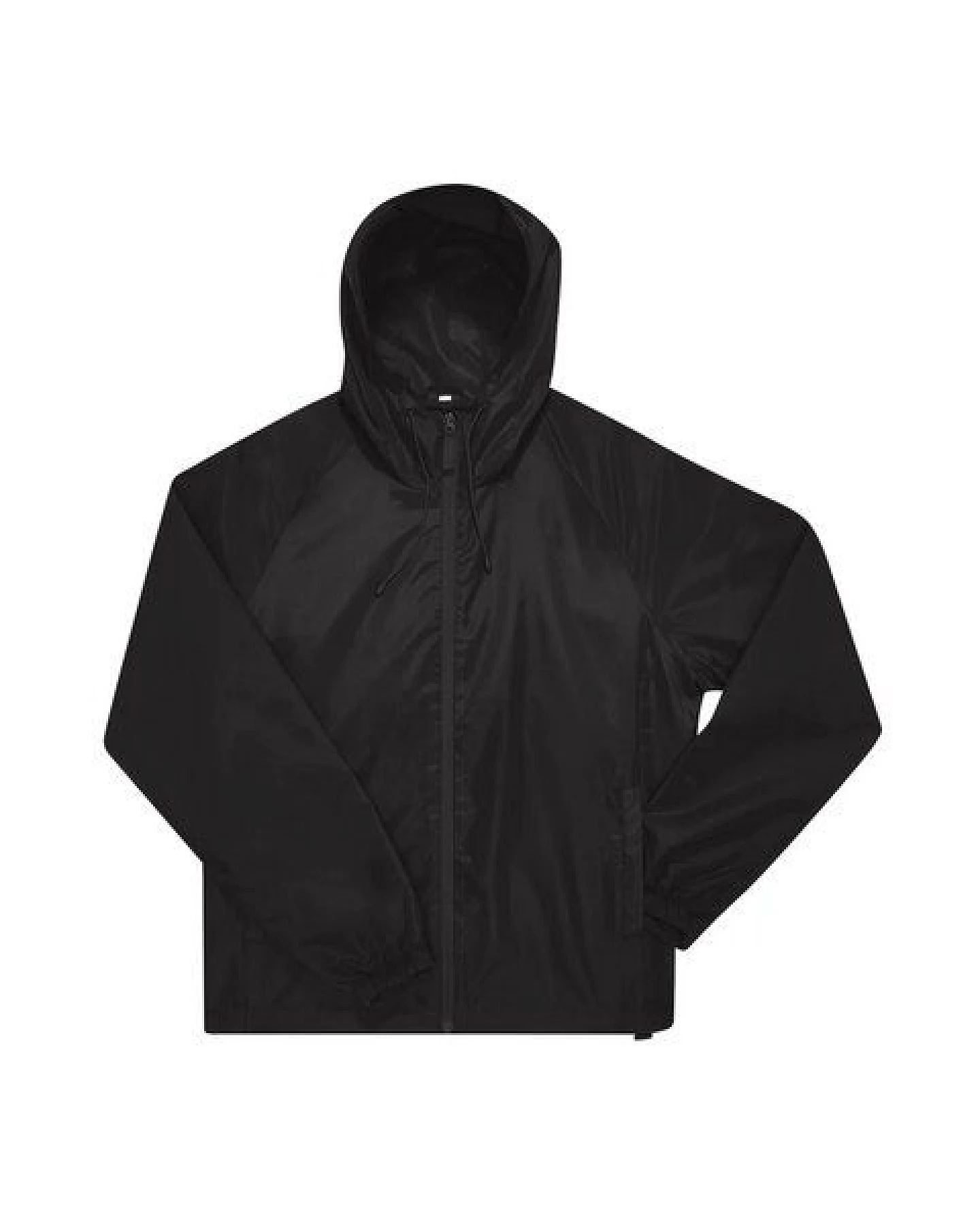 B&C BE INSPIRED Unisex Regen- und Windjacke einstellbare dreiteilige Kapuze mit zwei Fronttaschen – Ansicht 3