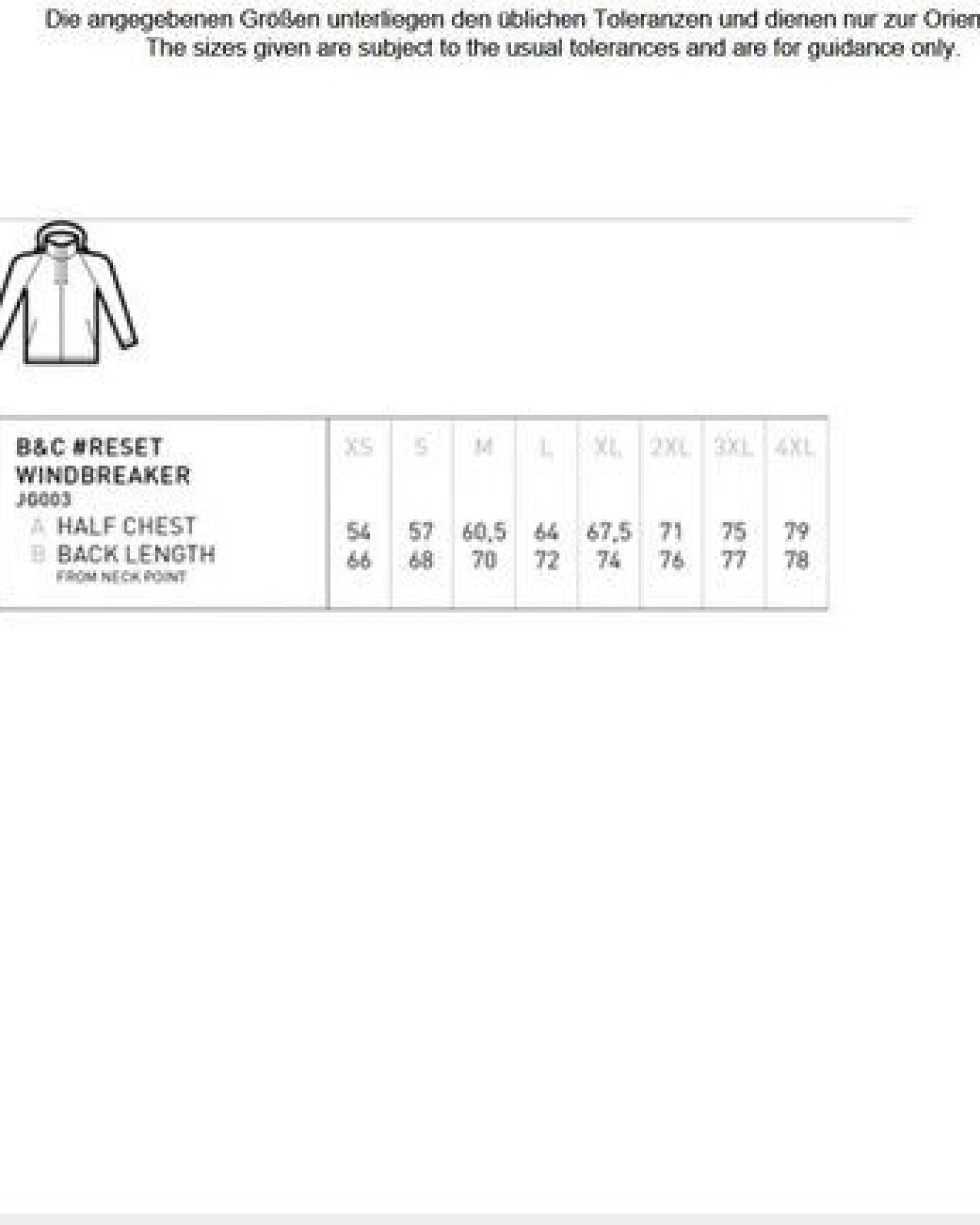 B&C BE INSPIRED Unisex Regen- und Windjacke einstellbare dreiteilige Kapuze mit zwei Fronttaschen – Ansicht 4