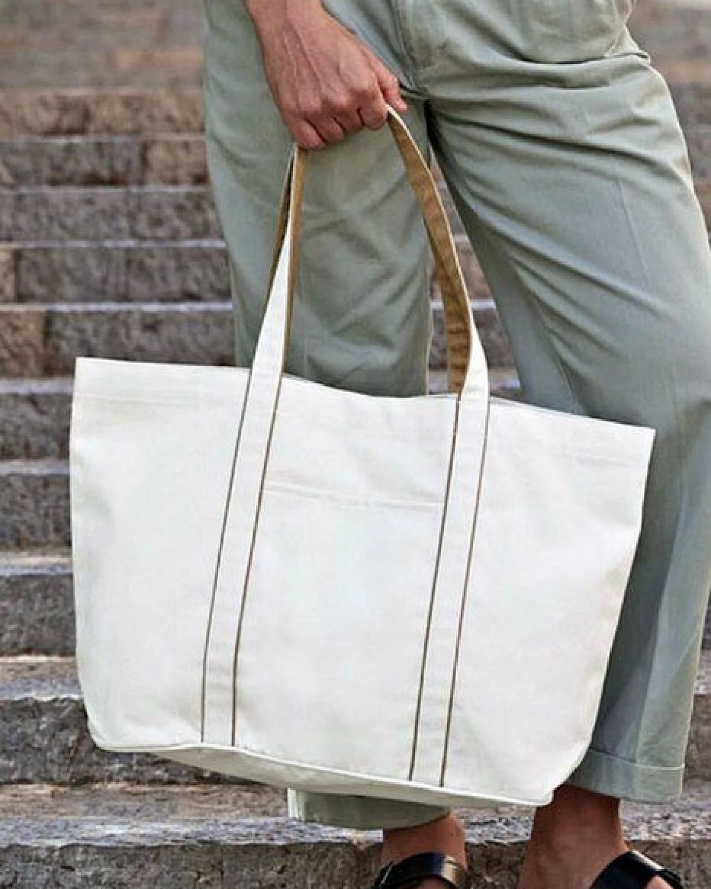 Westford Mill Tragetasche Umhängetaschen Einkaufstasche Shopper 41 x 34 x 15 cm zweifarbig – Ansicht 2