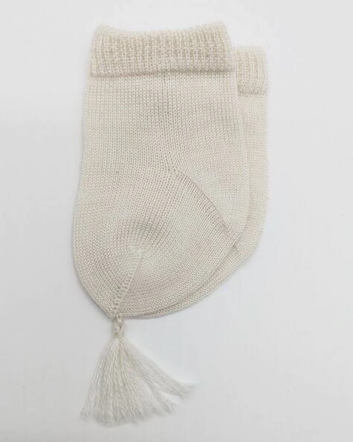 Wooliie Handgefertigte Baby-Socken aus 100 % Merinowolle – naturbelassen & ungefärbt
