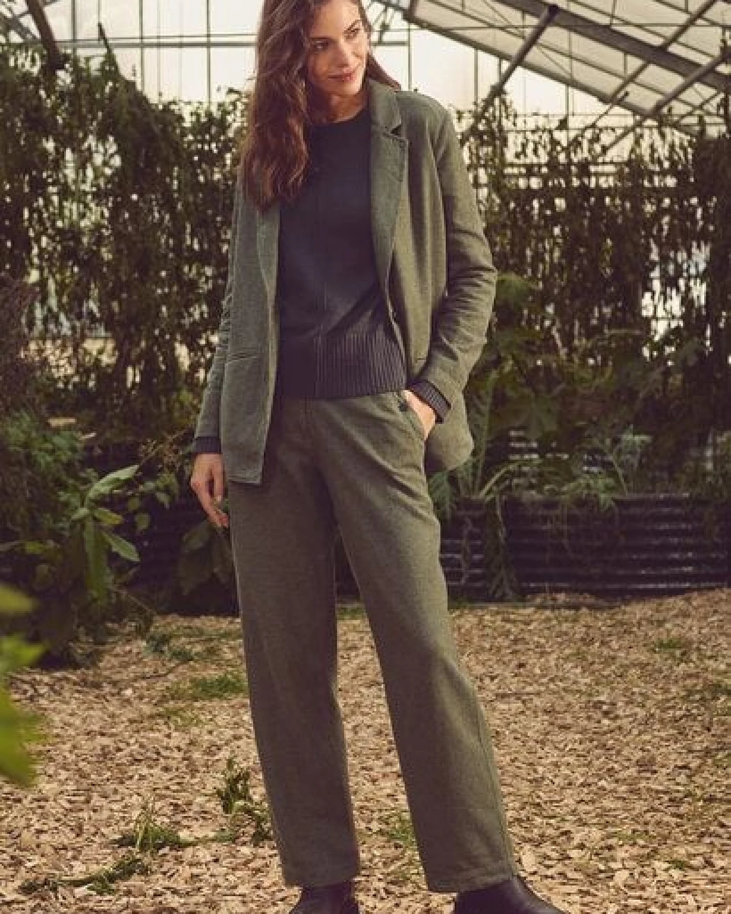 HempAge Damen Blazer Pepita Hanf/Biobaumwolle – Ansicht 2