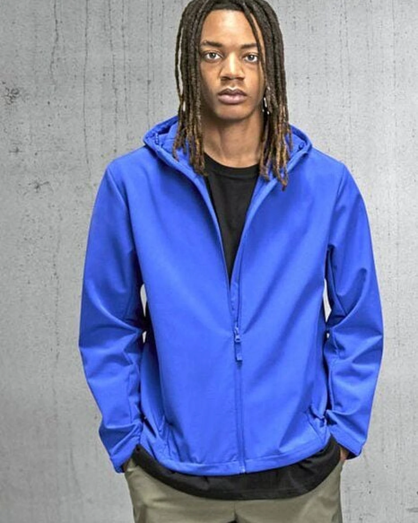 B&C Unisex Softshell-Jacke mit Kapuze Wasserdicht Atmungsaktiv Winddicht – Ansicht 2