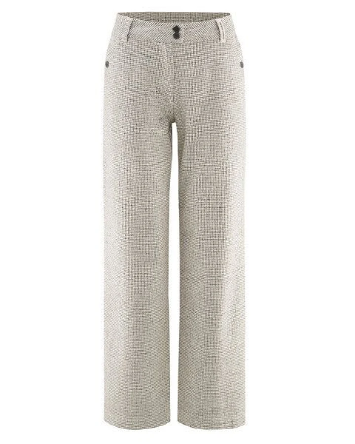 HempAge Damenhose mit Pepita-Muster Hanf/Biobaumwolle