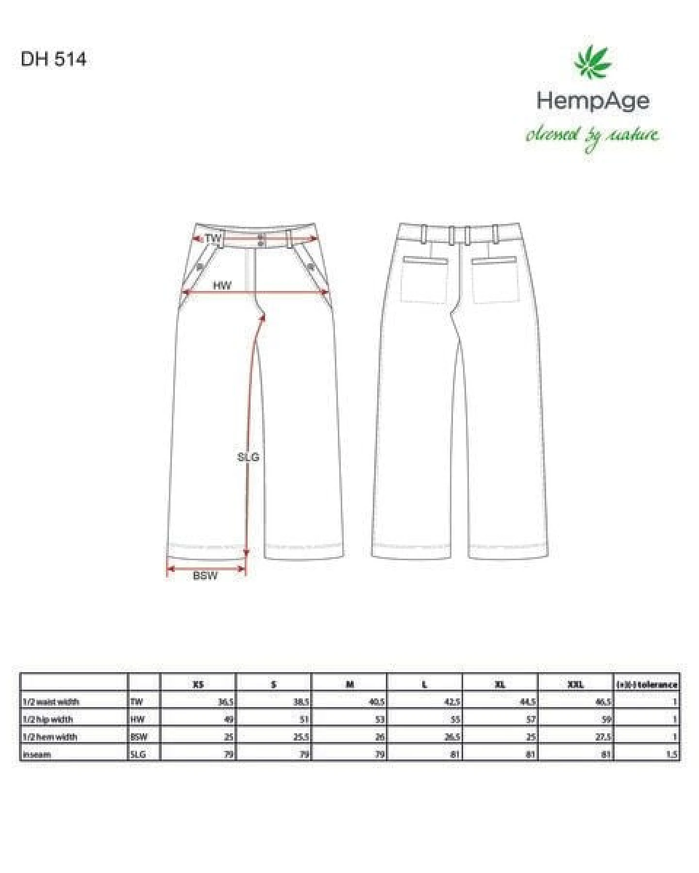 HempAge Damenhose mit Pepita-Muster Hanf/Biobaumwolle – Ansicht 4