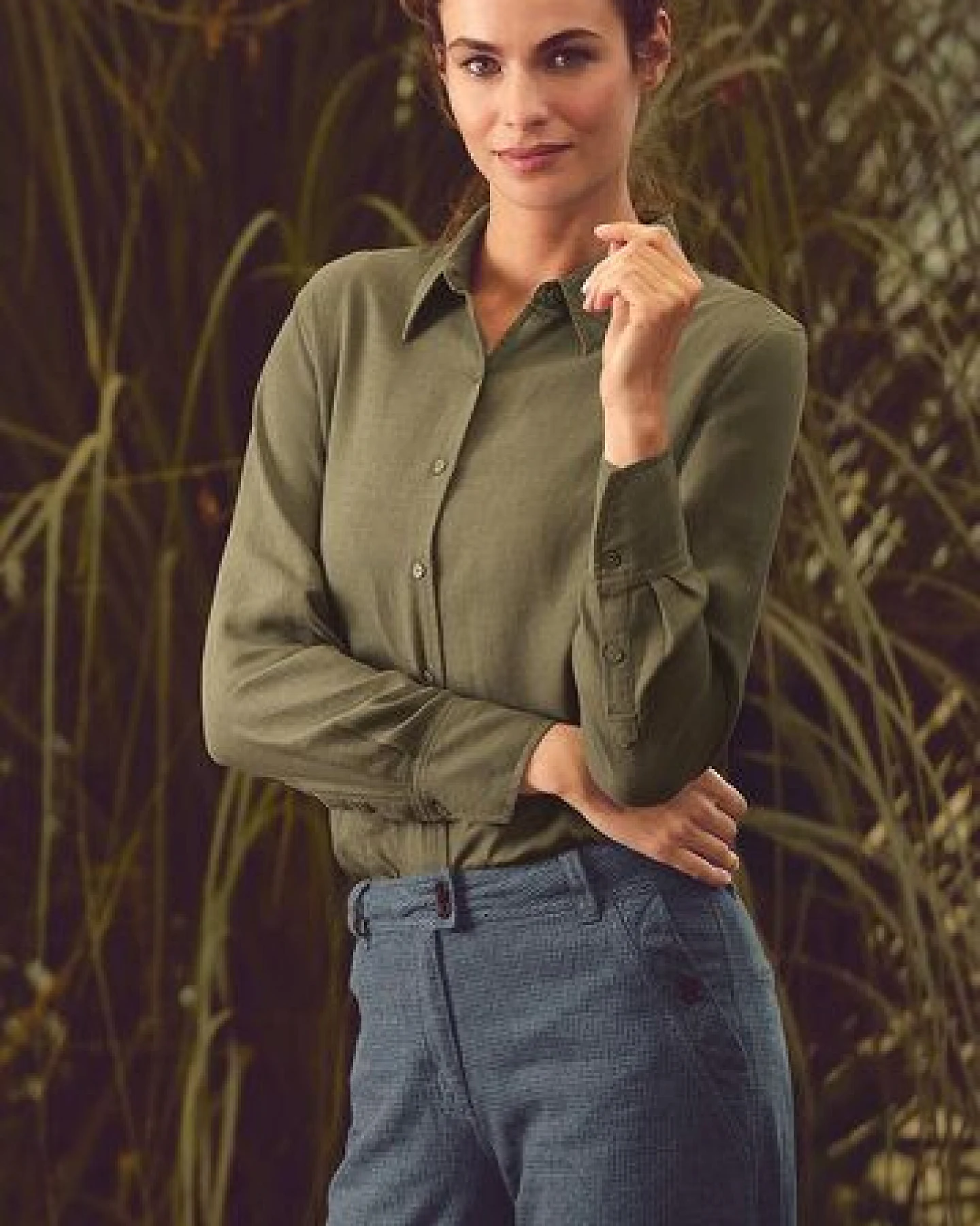 HempAge Damenhose mit Pepita-Muster Hanf/Biobaumwolle – Ansicht 4