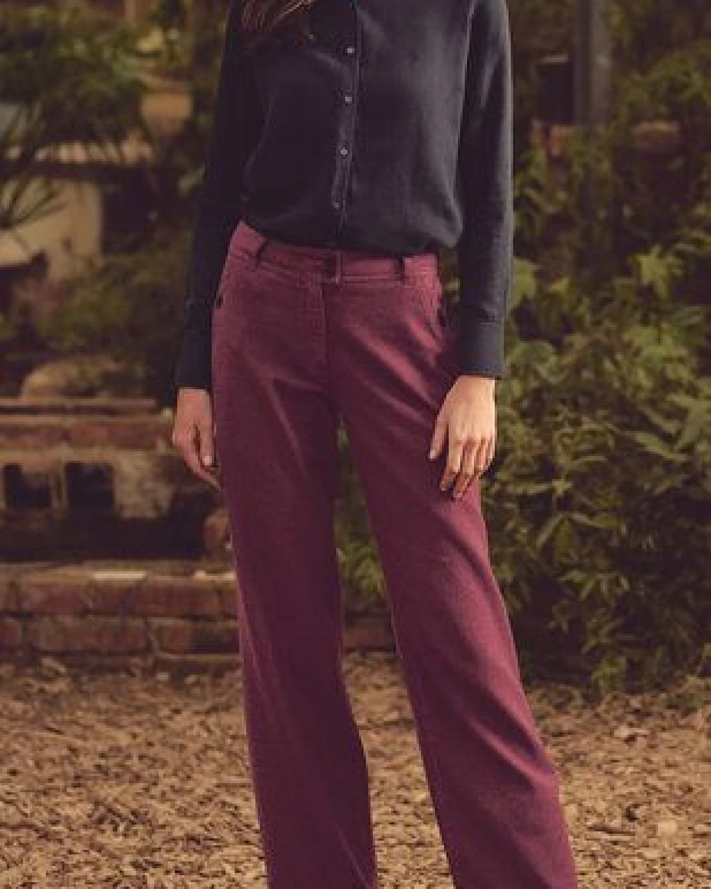 HempAge Damenhose mit Pepita-Muster Hanf/Biobaumwolle – Ansicht 3