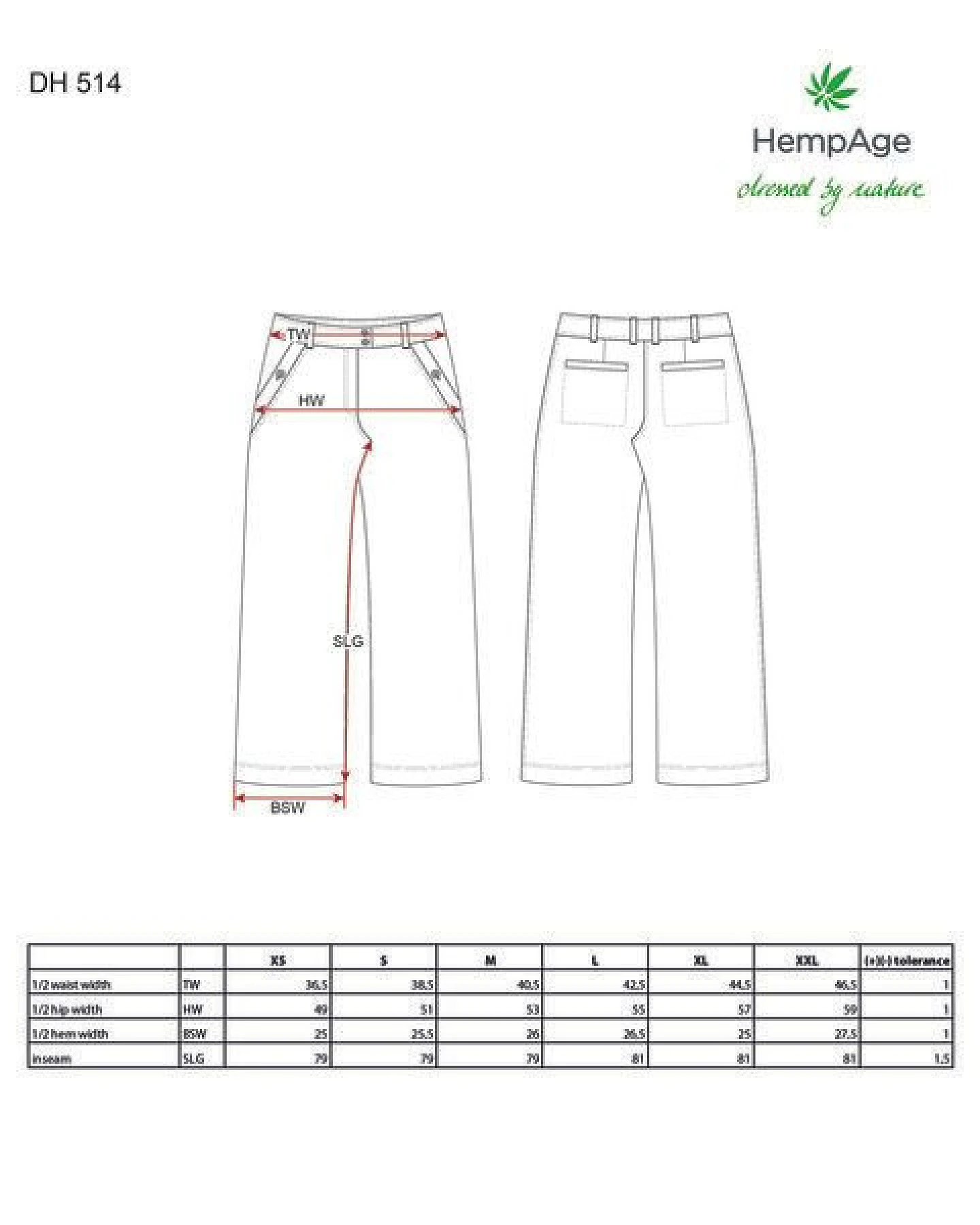 HempAge Damenhose mit Pepita-Muster Hanf/Biobaumwolle – Ansicht 3