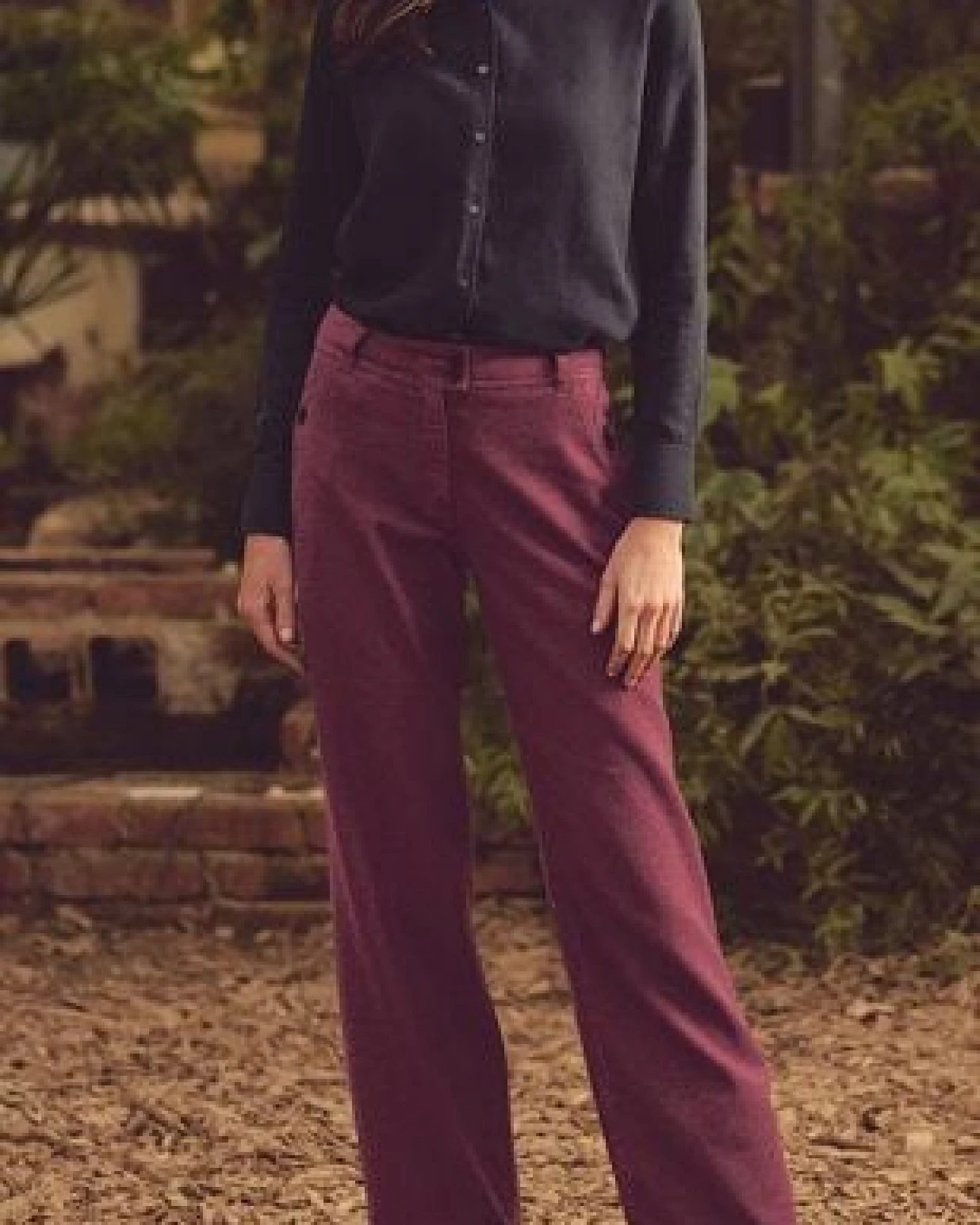 HempAge Damenhose mit Pepita-Muster Hanf/Biobaumwolle – Ansicht 3