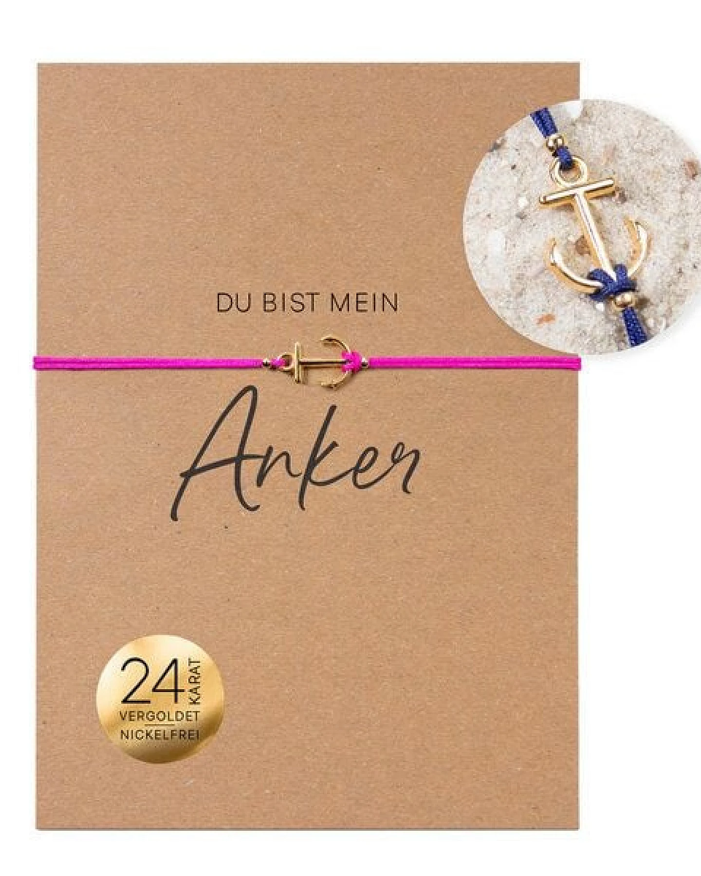Bow & Hummingbird Armband auf Karte - Anker - Du bist mein Anker – Ansicht 2