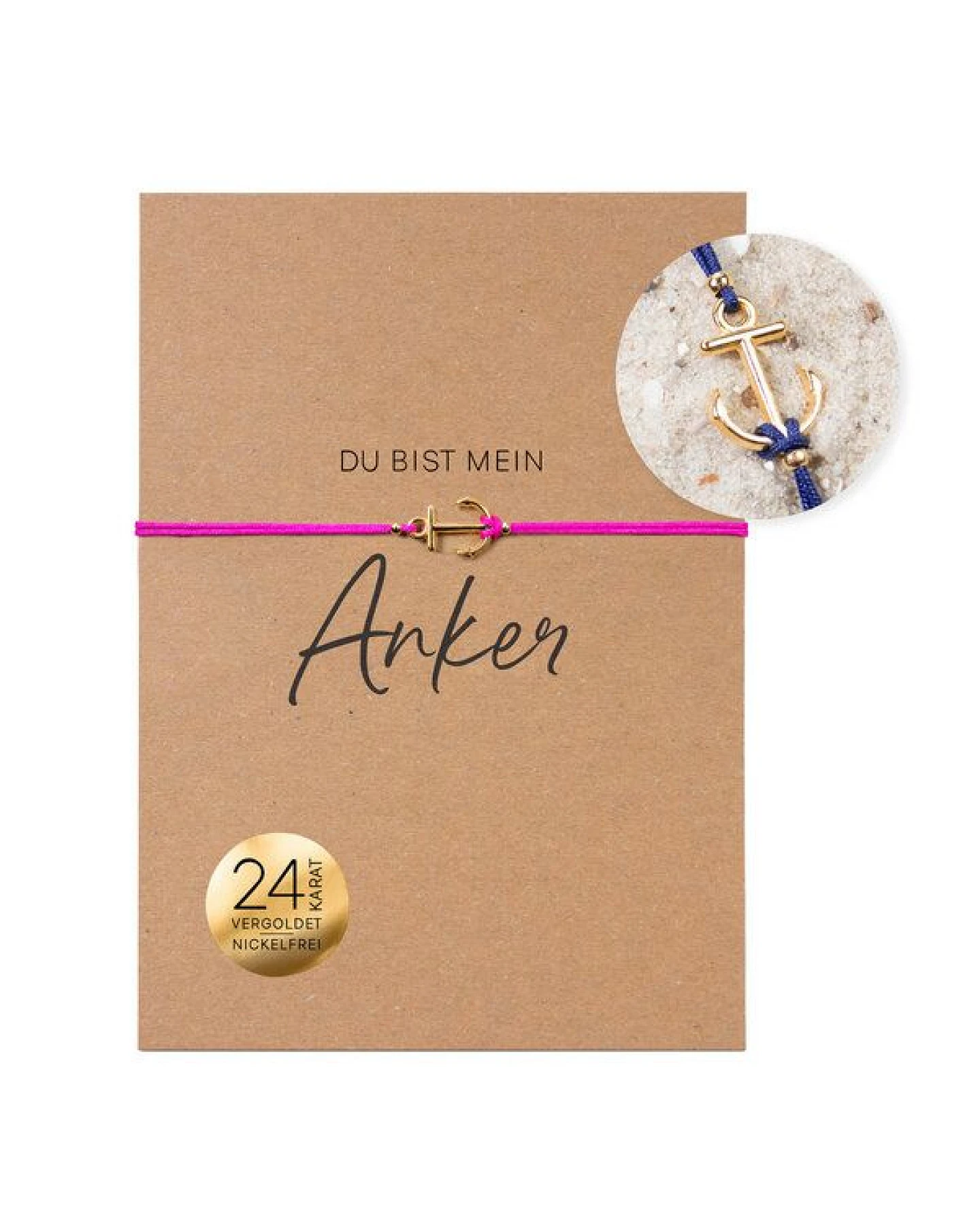 Bow & Hummingbird Armband auf Karte - Anker - Du bist mein Anker – Ansicht 2