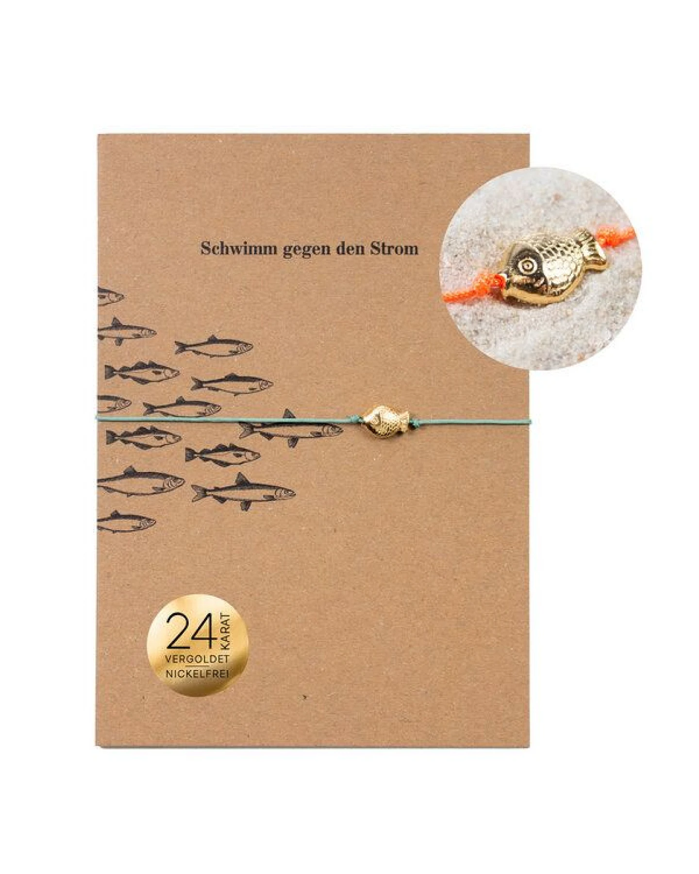 Bow & Hummingbird Armband auf Karte - Fisch - Gegen den Strom – Ansicht 2