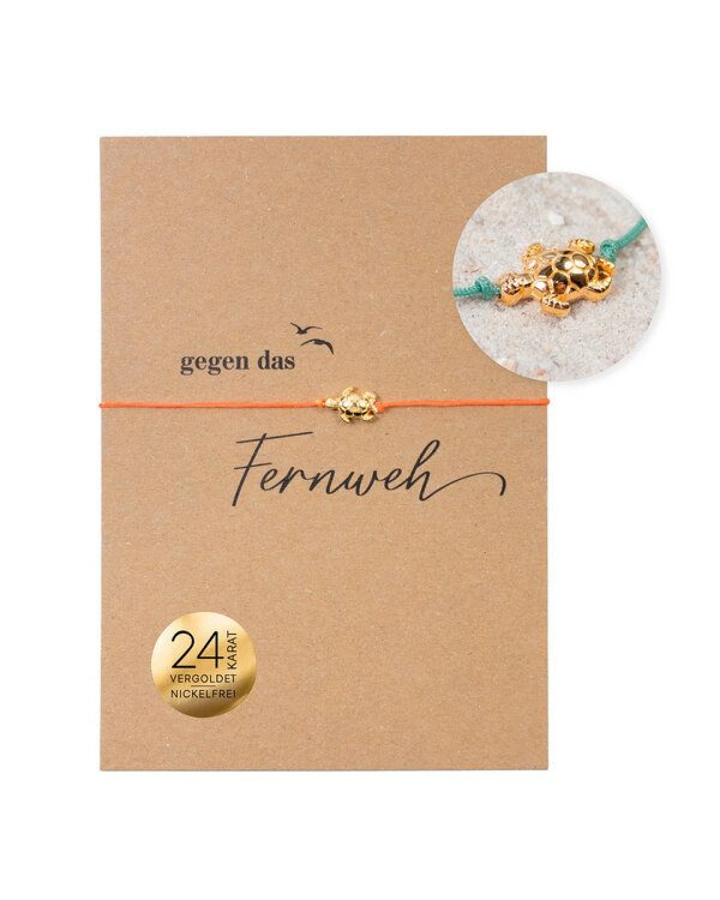 Bow & Hummingbird Armband auf Karte - Schildkröte - Gegen das Fernweh – Ansicht 2