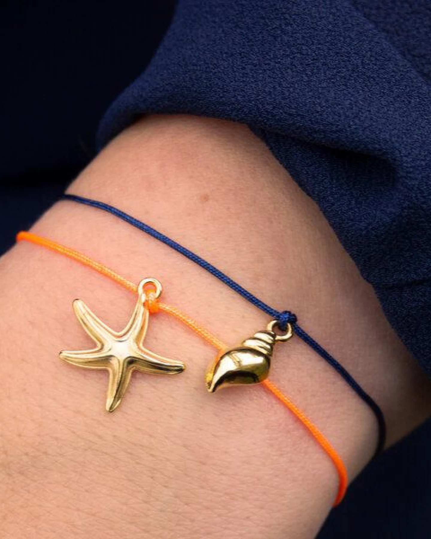 Bow & Hummingbird Armband auf Karte - Seestern und Muschel - Meeresrauschen – Ansicht 2