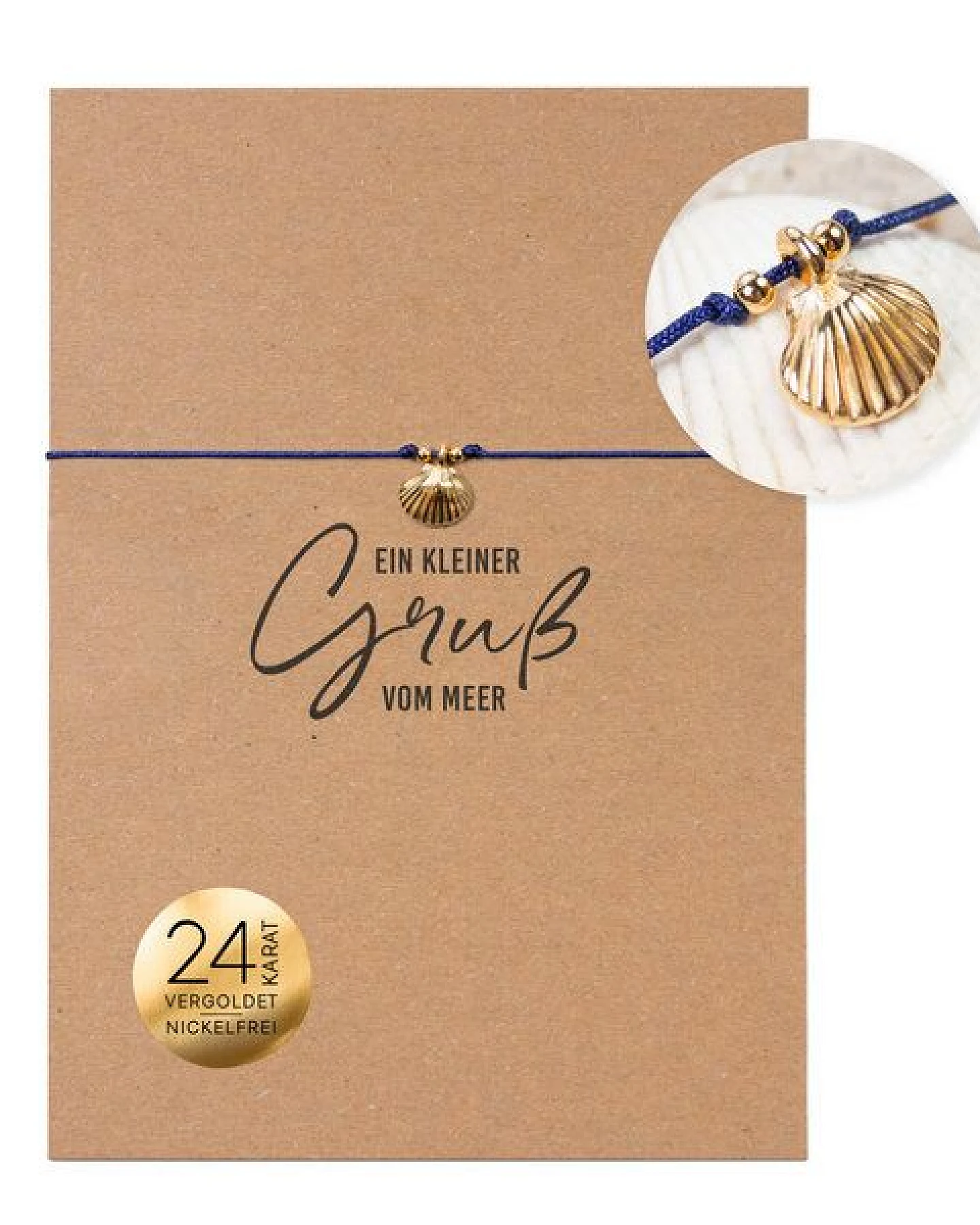 Bow & Hummingbird Armband auf Karte - Jakobsmuschel - Ein kleiner Gruß vom Meer – Ansicht 2