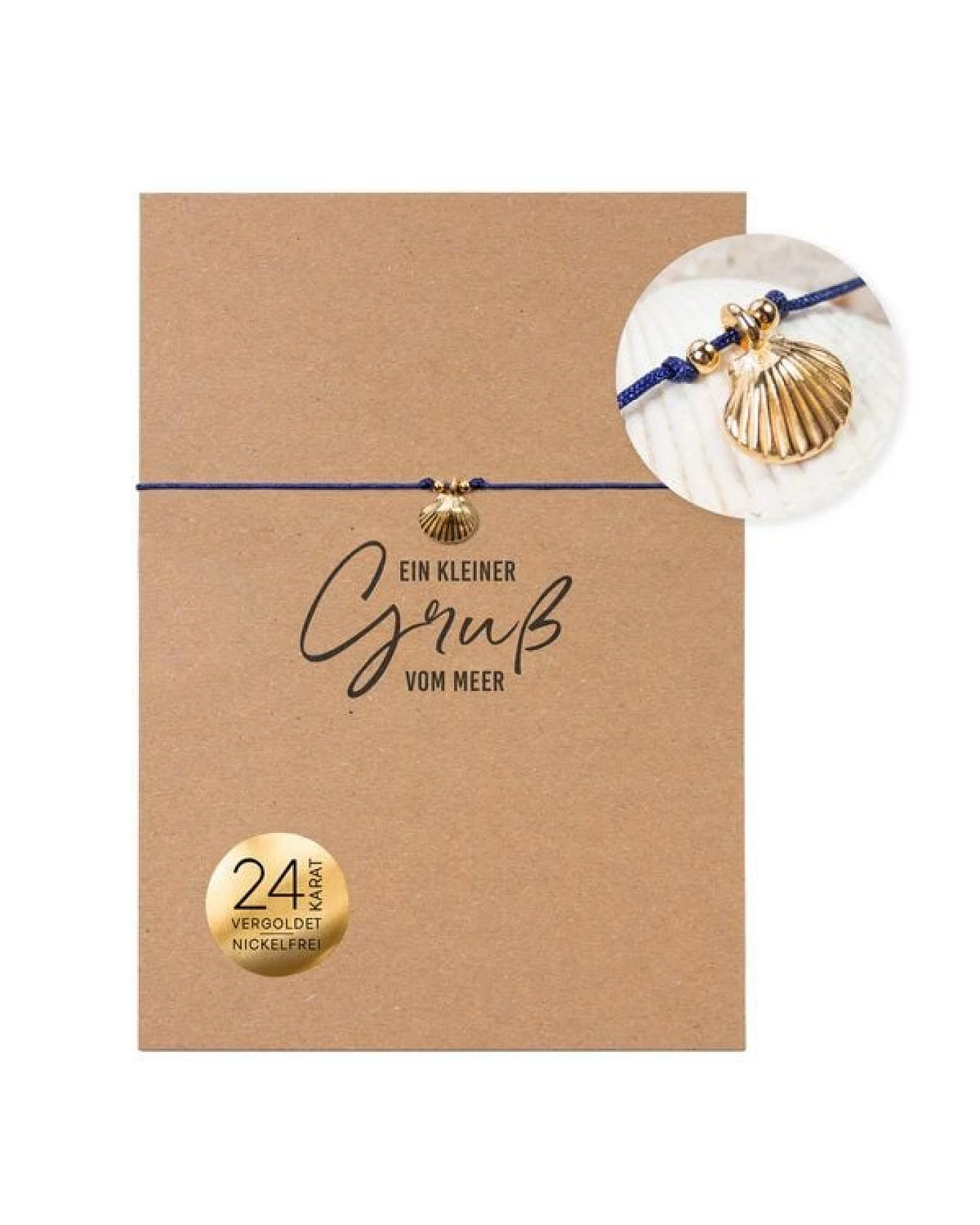 Bow & Hummingbird Armband auf Karte - Jakobsmuschel - Ein kleiner Gruß vom Meer – Ansicht 2