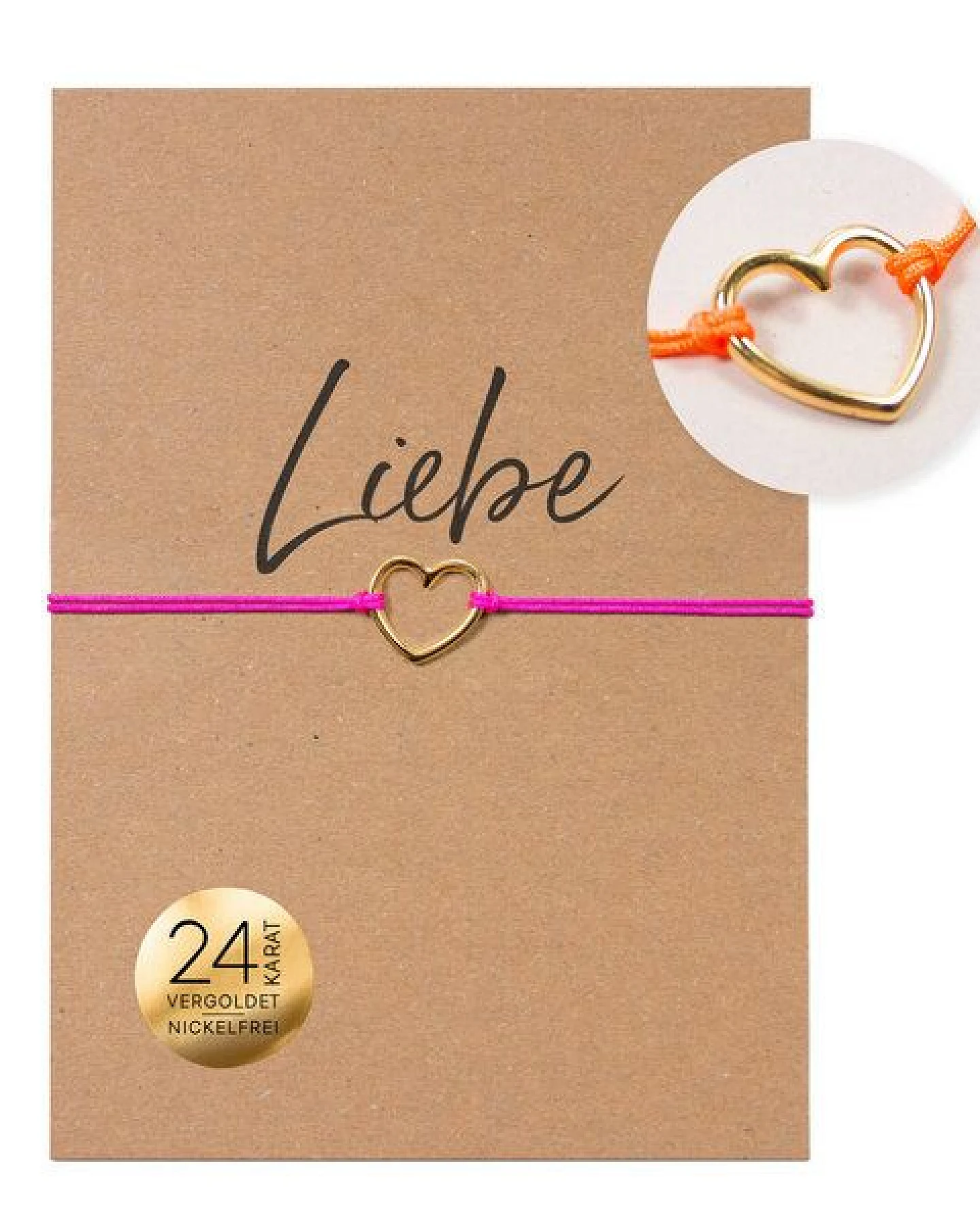Bow & Hummingbird Armband auf Karte - Herz - Liebe – Ansicht 2