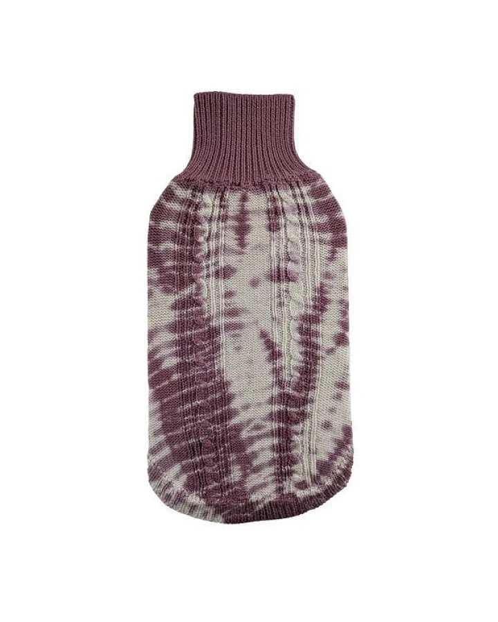 Wooliie Rose Rift – Handgefertigter Hundepullover aus 100 % Merinowolle mit Zopfmuster & pflanzlicher Färbung