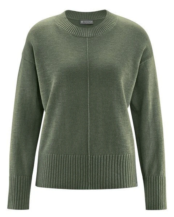HempAge Strickpullover in Flammgarn Hanf/Biobaumwolle