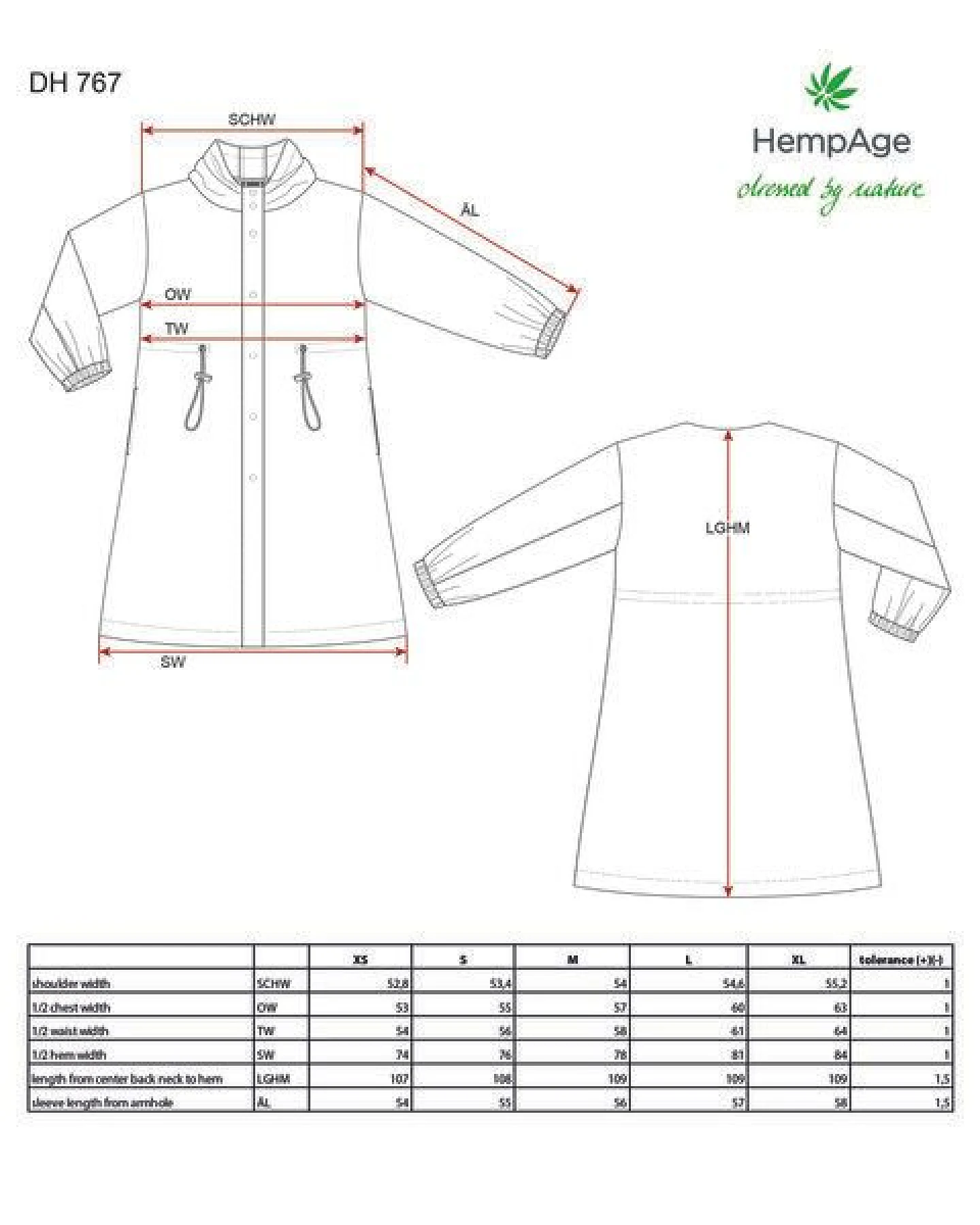 HempAge Kapuzenmantel Hanf/Biobaumwolle – Ansicht 4