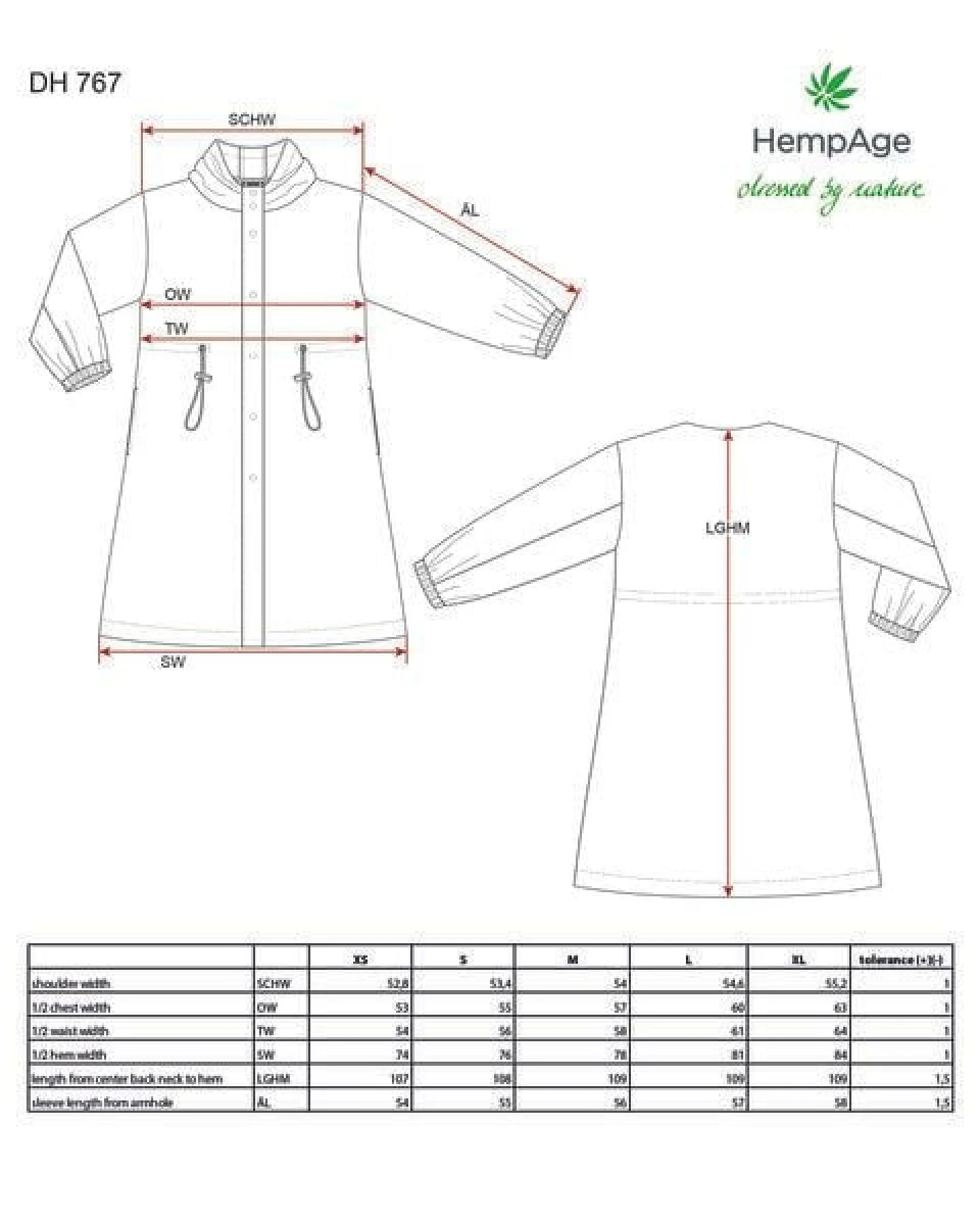 HempAge Kapuzenmantel Hanf/Biobaumwolle – Ansicht 4