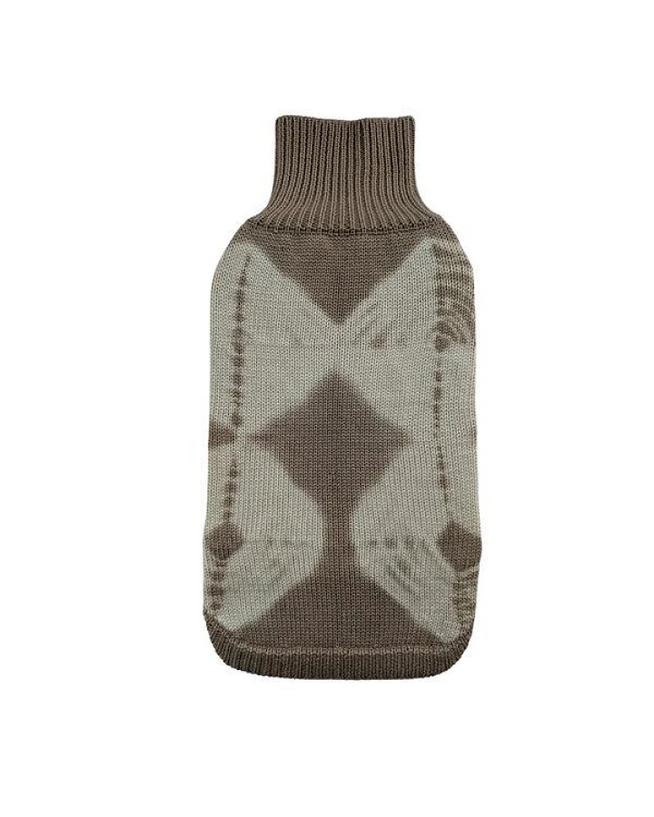 Wooliie Sand Vibe – Handgefertigter Hundepullover aus 100 % Merinowolle, glatt gestrickt & pflanzlich gefärbt