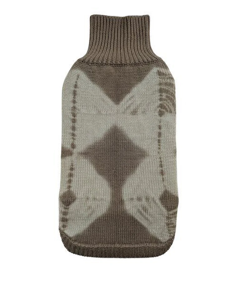 Wooliie Sand Vibe – Handgefertigter Hundepullover aus 100 % Merinowolle, glatt gestrickt & pflanzlich gefärbt