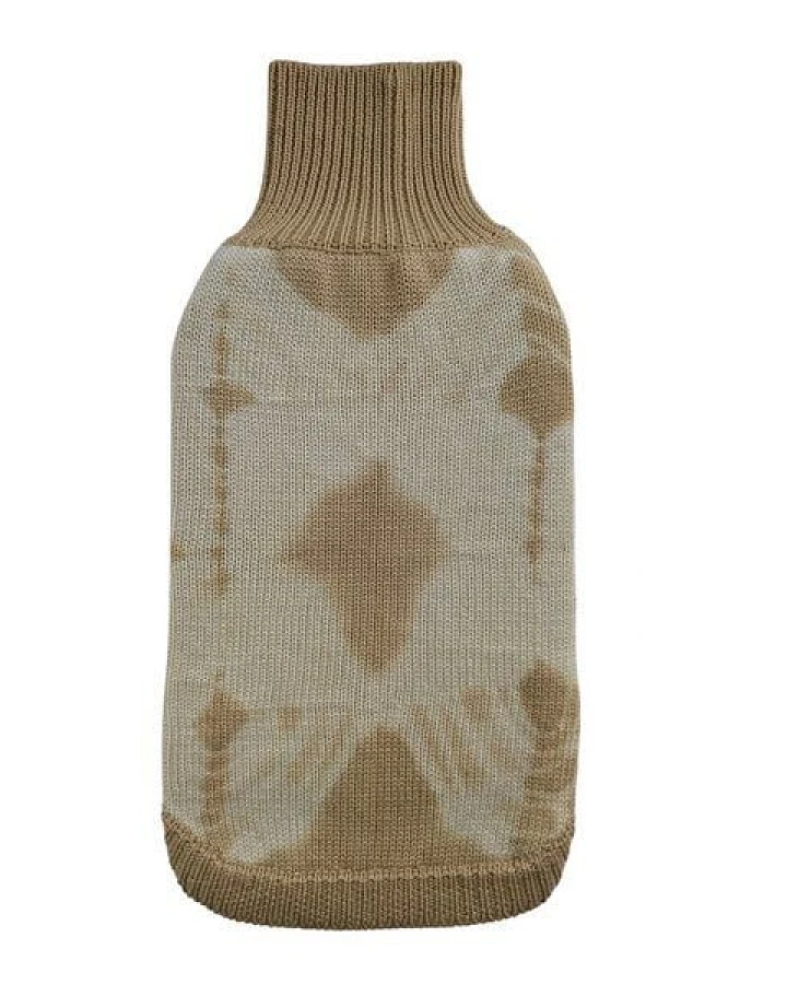 Wooliie Gold Vibe – Handgefertigter Hundepullover aus 100 % Merinowolle, glatt gestrickt & pflanzlich gefärbt