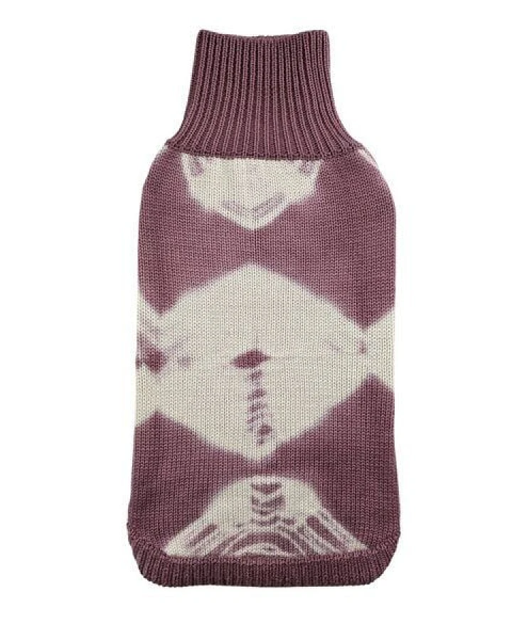 Wooliie Rose Vibe – Handgefertigter Hundepullover aus 100 % Merinowolle, glatt gestrickt & pflanzlich gefärbt