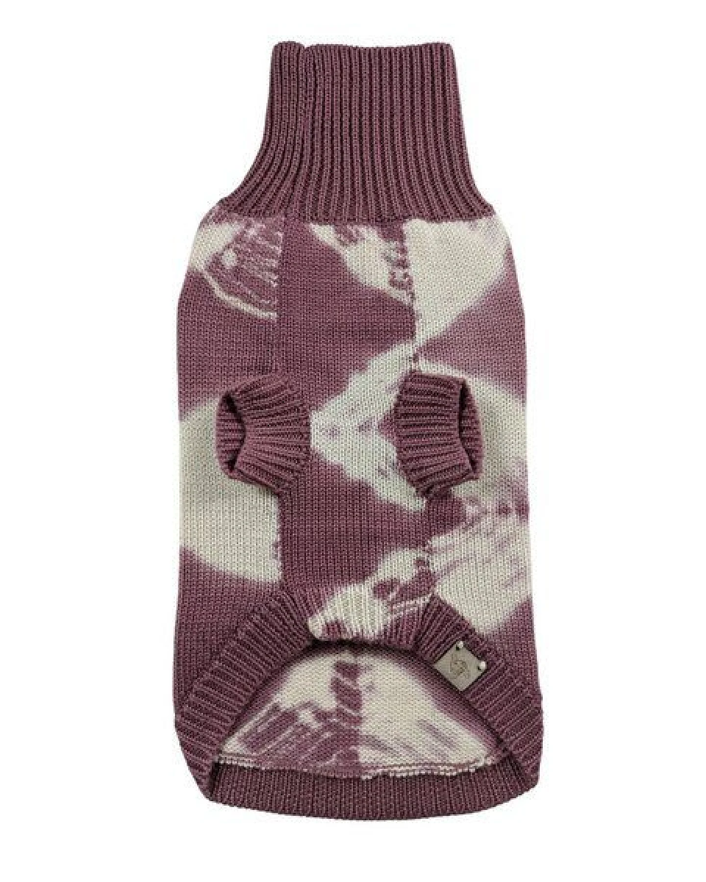 Wooliie Rose Vibe – Handgefertigter Hundepullover aus 100 % Merinowolle, glatt gestrickt & pflanzlich gefärbt – Ansicht 2