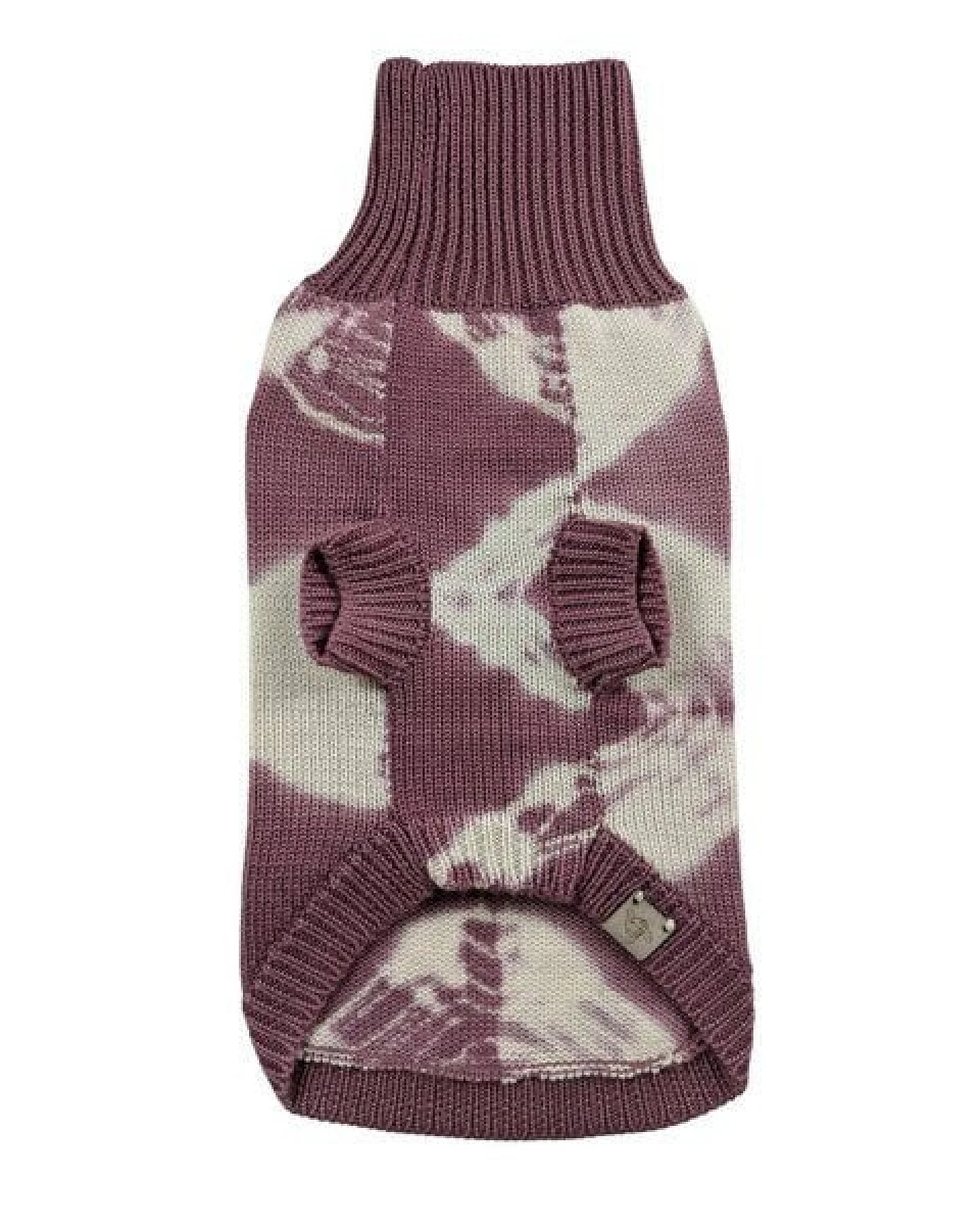 Wooliie Rose Vibe – Handgefertigter Hundepullover aus 100 % Merinowolle, glatt gestrickt & pflanzlich gefärbt – Ansicht 2