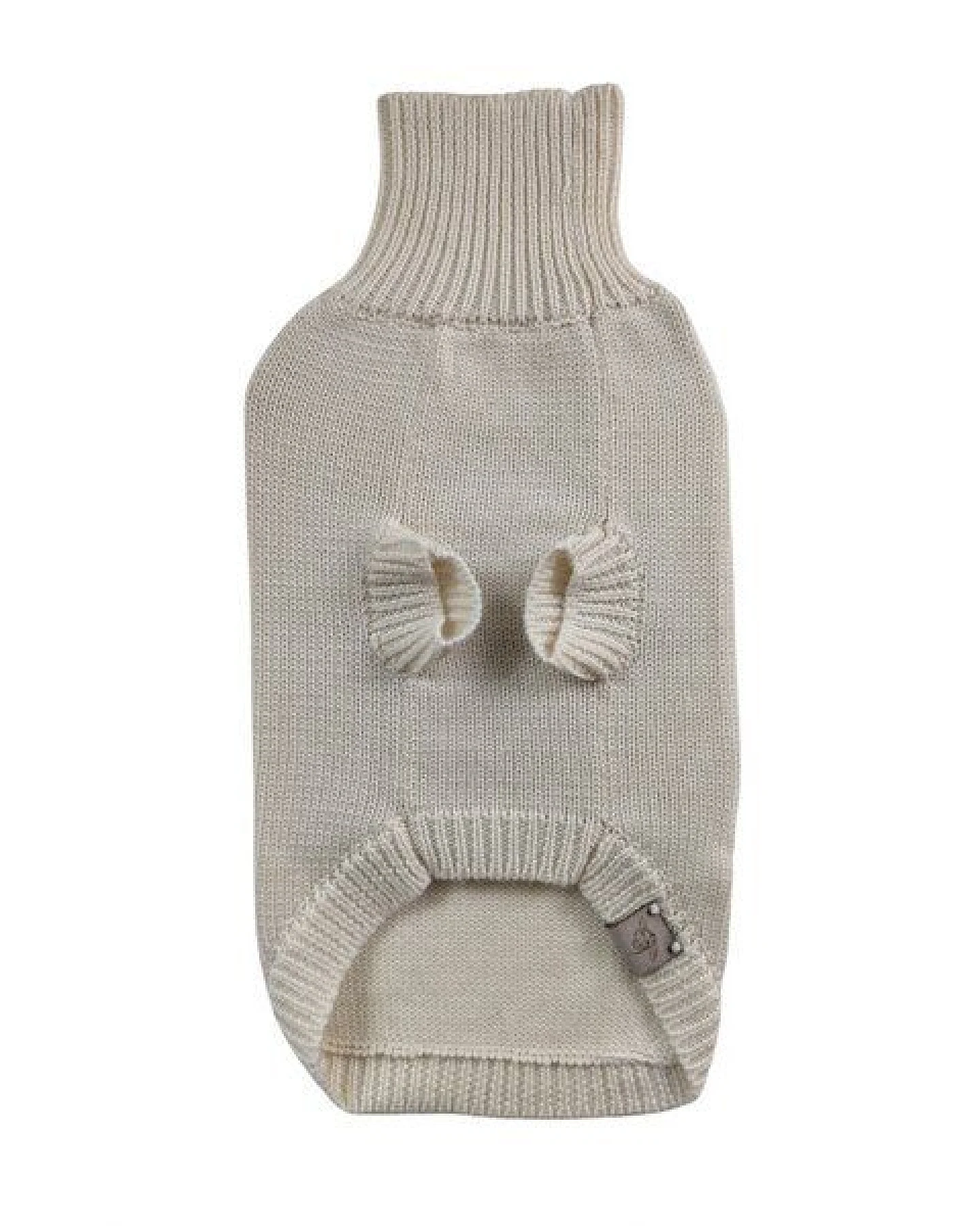 Wooliie Natural Vibe – Handgefertigter Hundepullover aus 100 % Merinowolle in Naturfarbe, glatt gestrickt – Ansicht 2