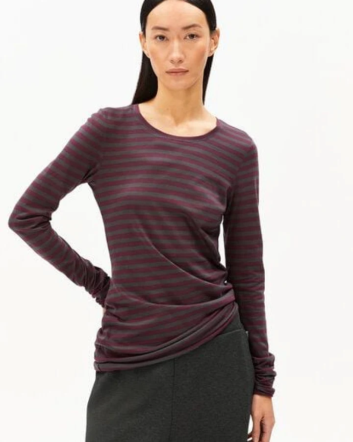 Produktseite: ARMEDANGELS EINIAARA STRIPES Damen Longsleeve aus Bio-Baumwolle