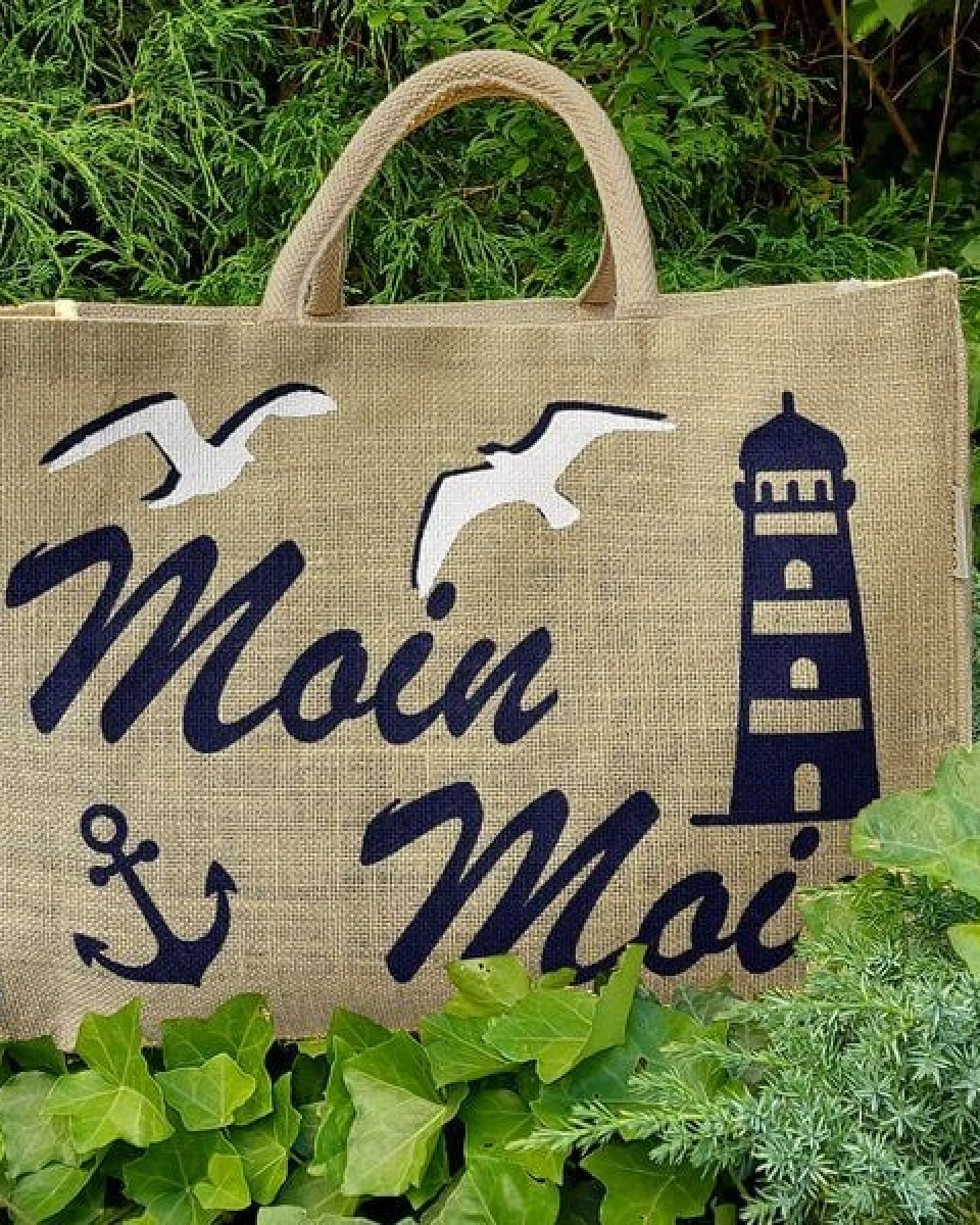 Domelo große Jute Einkaufskorb, Vegane Einkaufstasche nachhaltige Handtasche/ Shopper – Ansicht 3