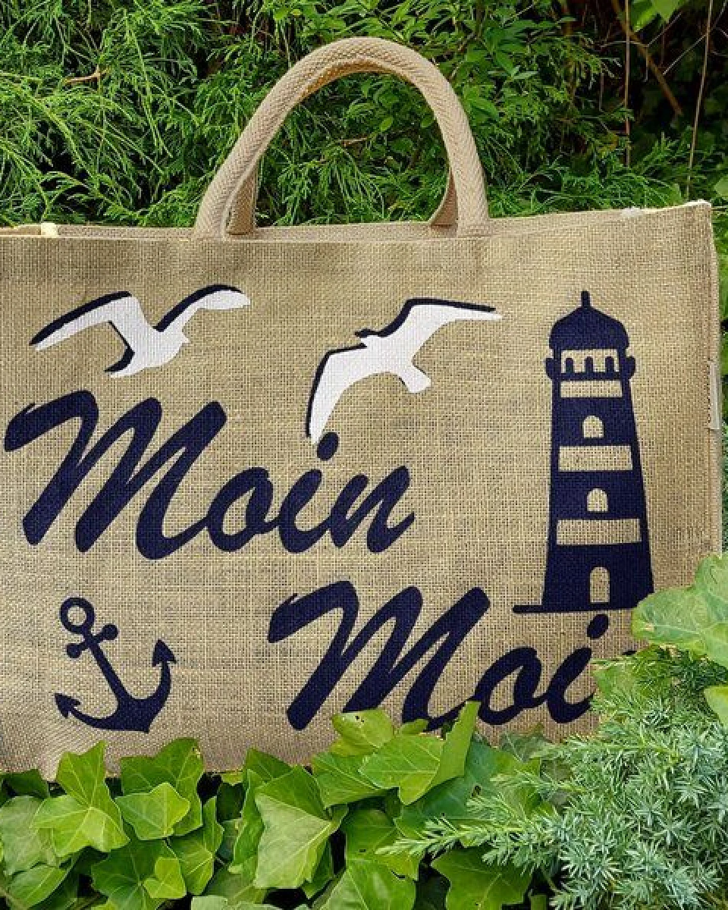 Domelo große Jute Einkaufskorb, Vegane Einkaufstasche nachhaltige Handtasche/ Shopper – Ansicht 4
