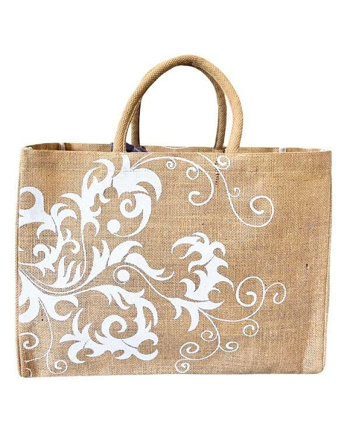 Domelo große Jute Einkaufskorb, Vegane Einkaufstasche nachhaltige Handtasche/ Shopper